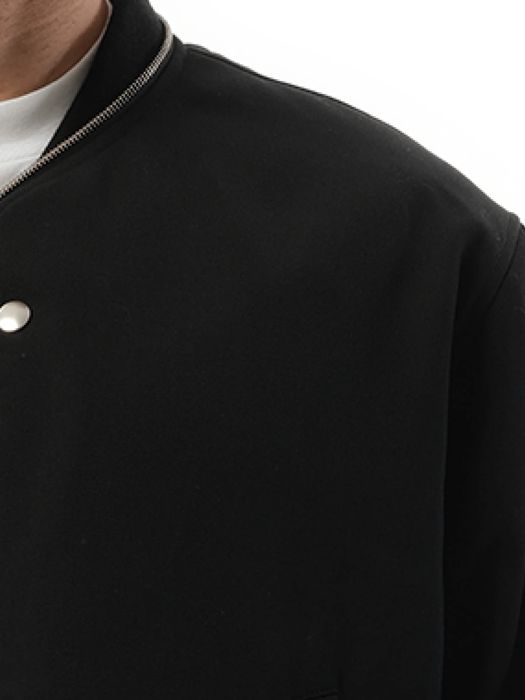 Jil Sander Zip Bomber Jacket in Black - Image 3