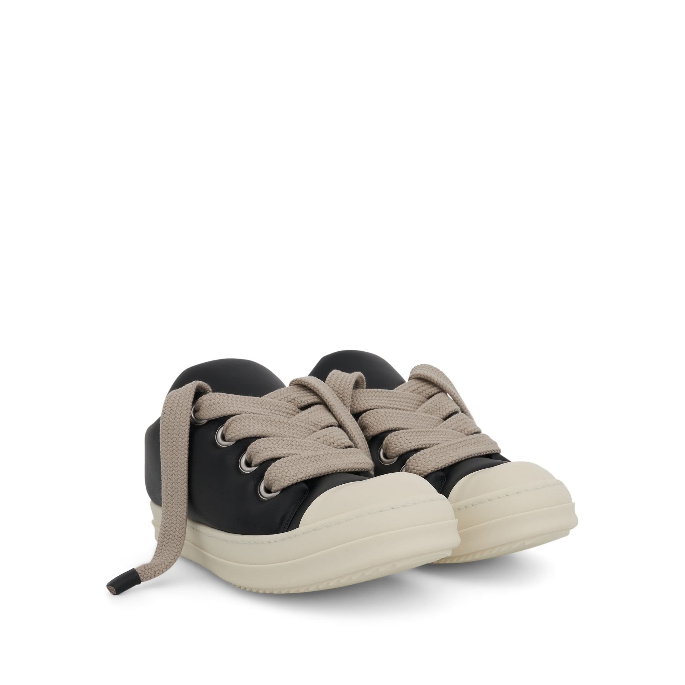Jumbo Lace Padded Low Sneakers in Black/Milk - Image 2