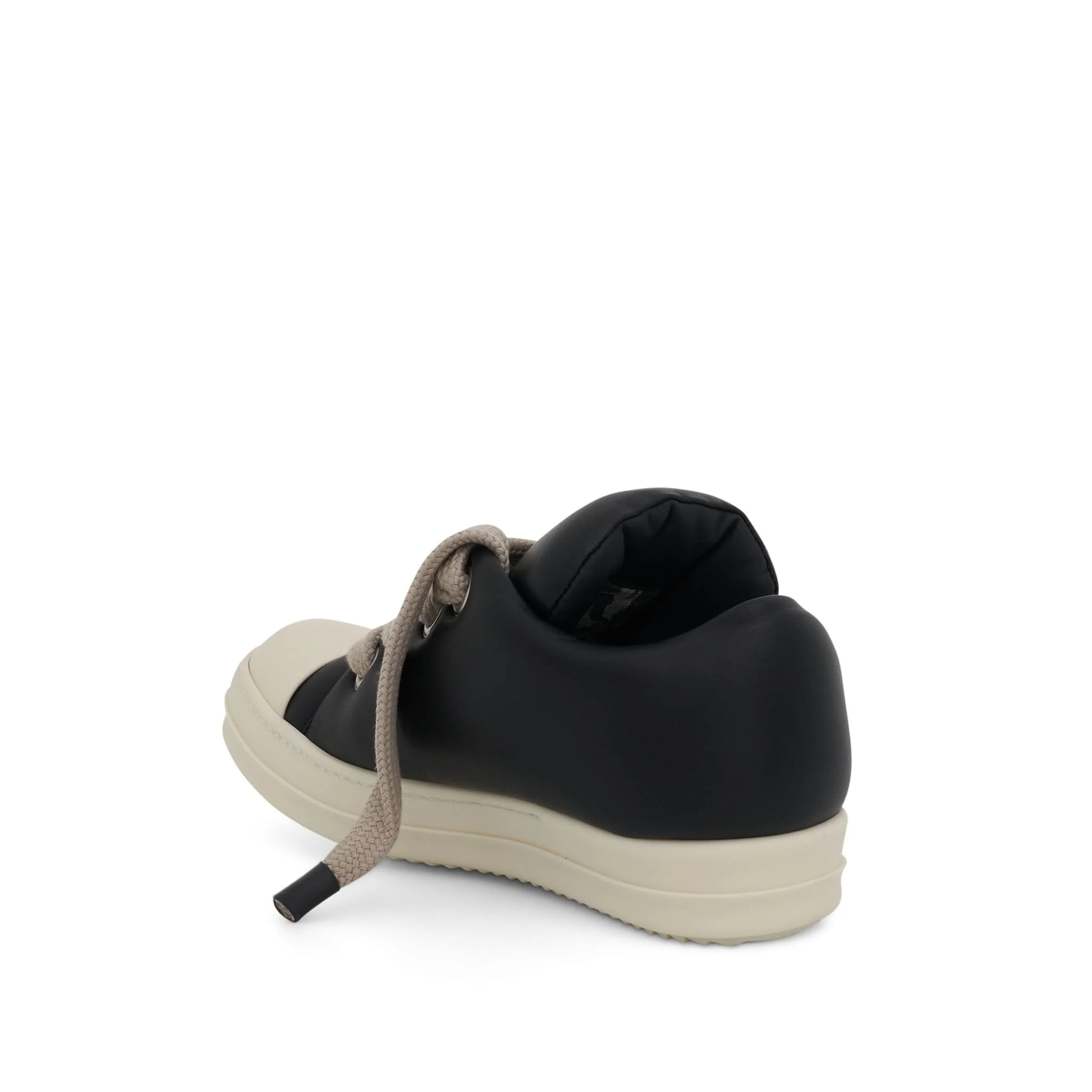 Jumbo Lace Padded Low Sneakers in Black/Milk - Image 3