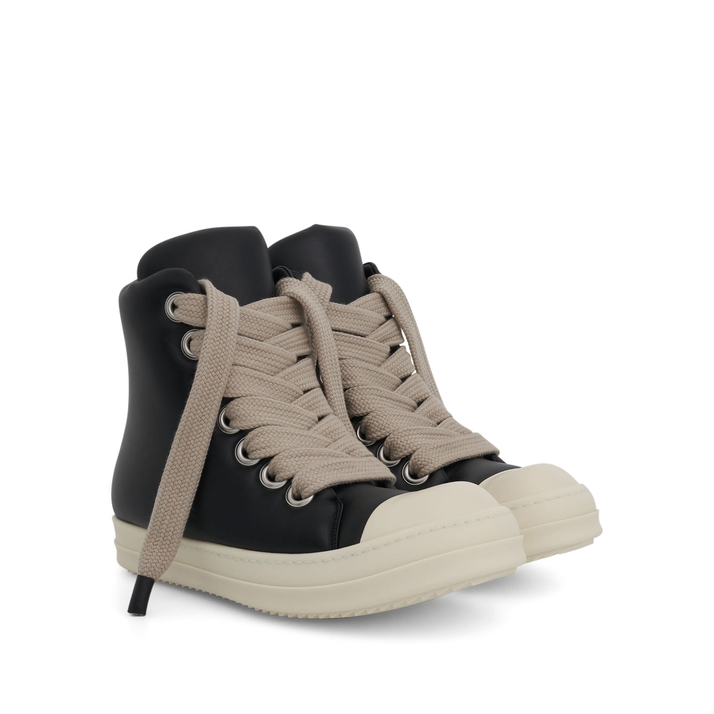 Jumbo Lace Padded Sneakers in Black/Milk - Image 2