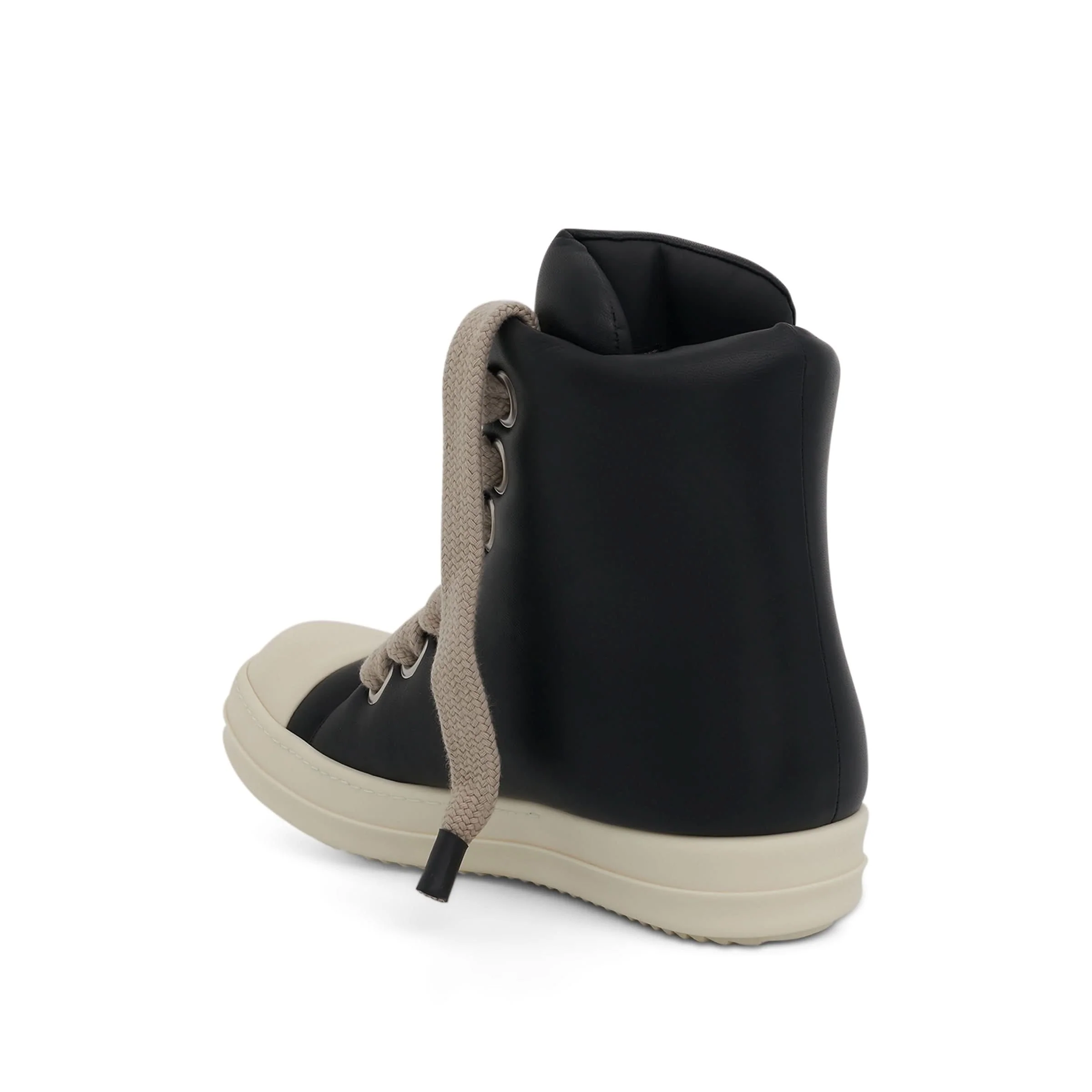 Jumbo Lace Padded Sneakers in Black/Milk - Image 3