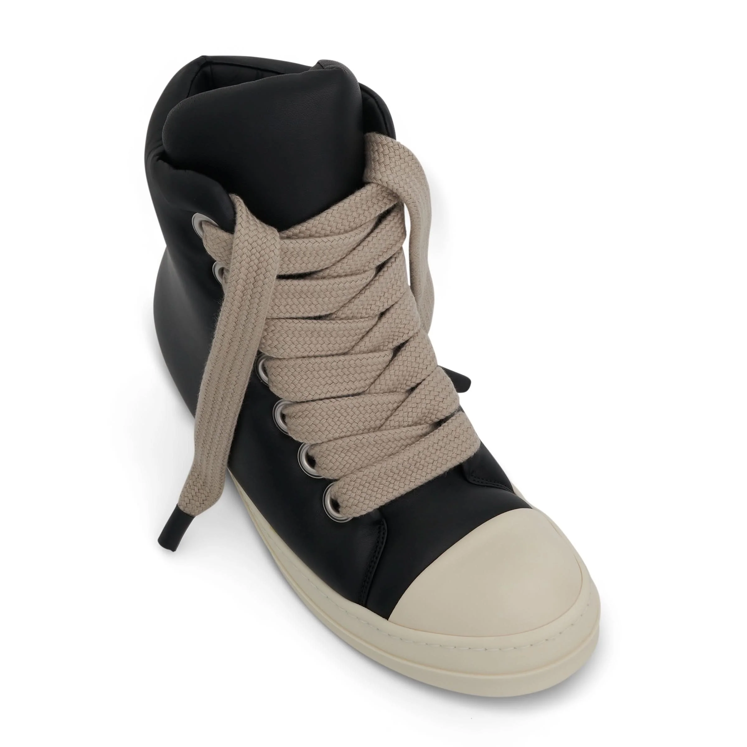 Jumbo Lace Padded Sneakers in Black/Milk - Image 4
