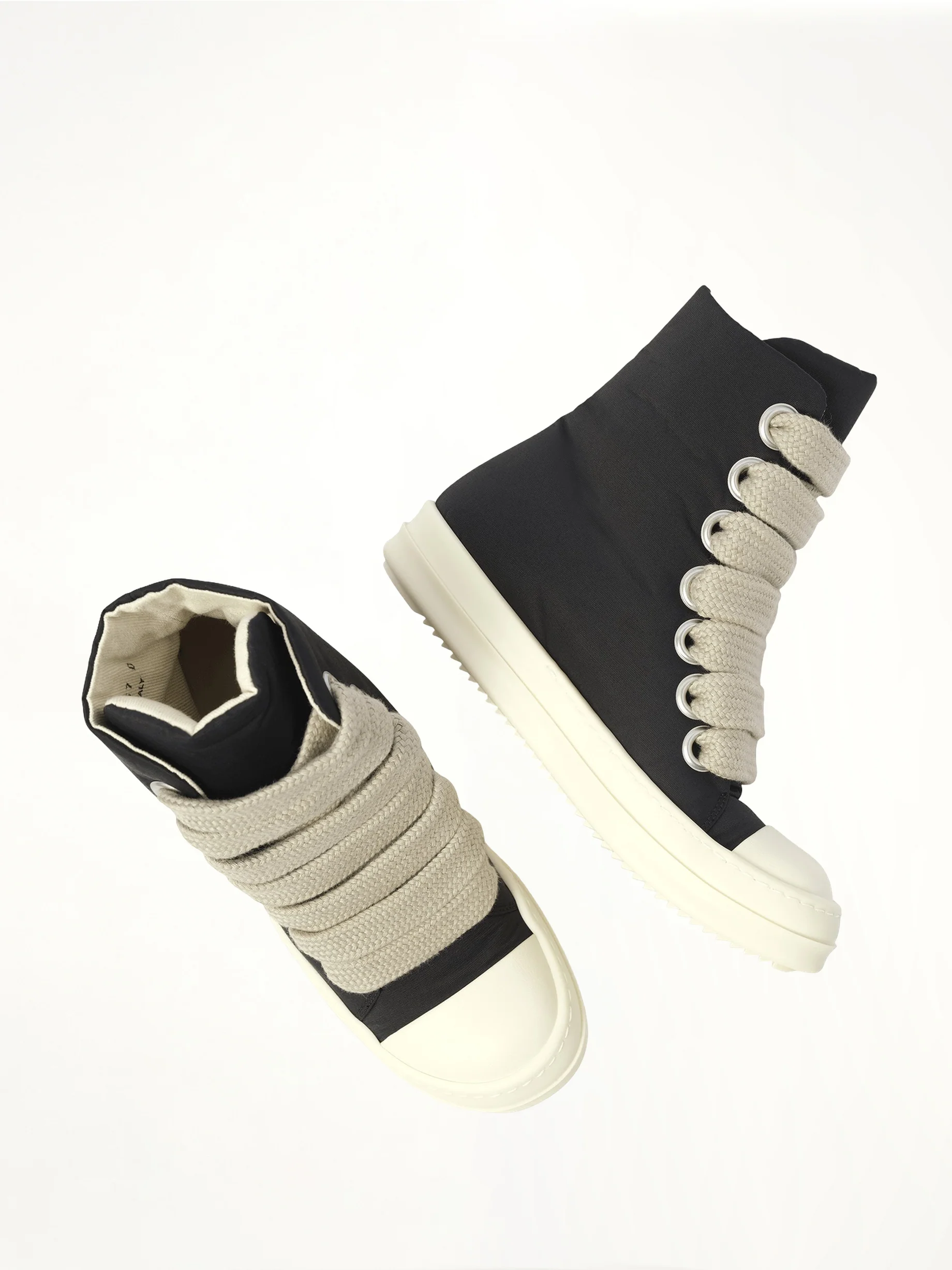 Jumbo Lace Puffer Sneaks in Black/Milk - Image 4