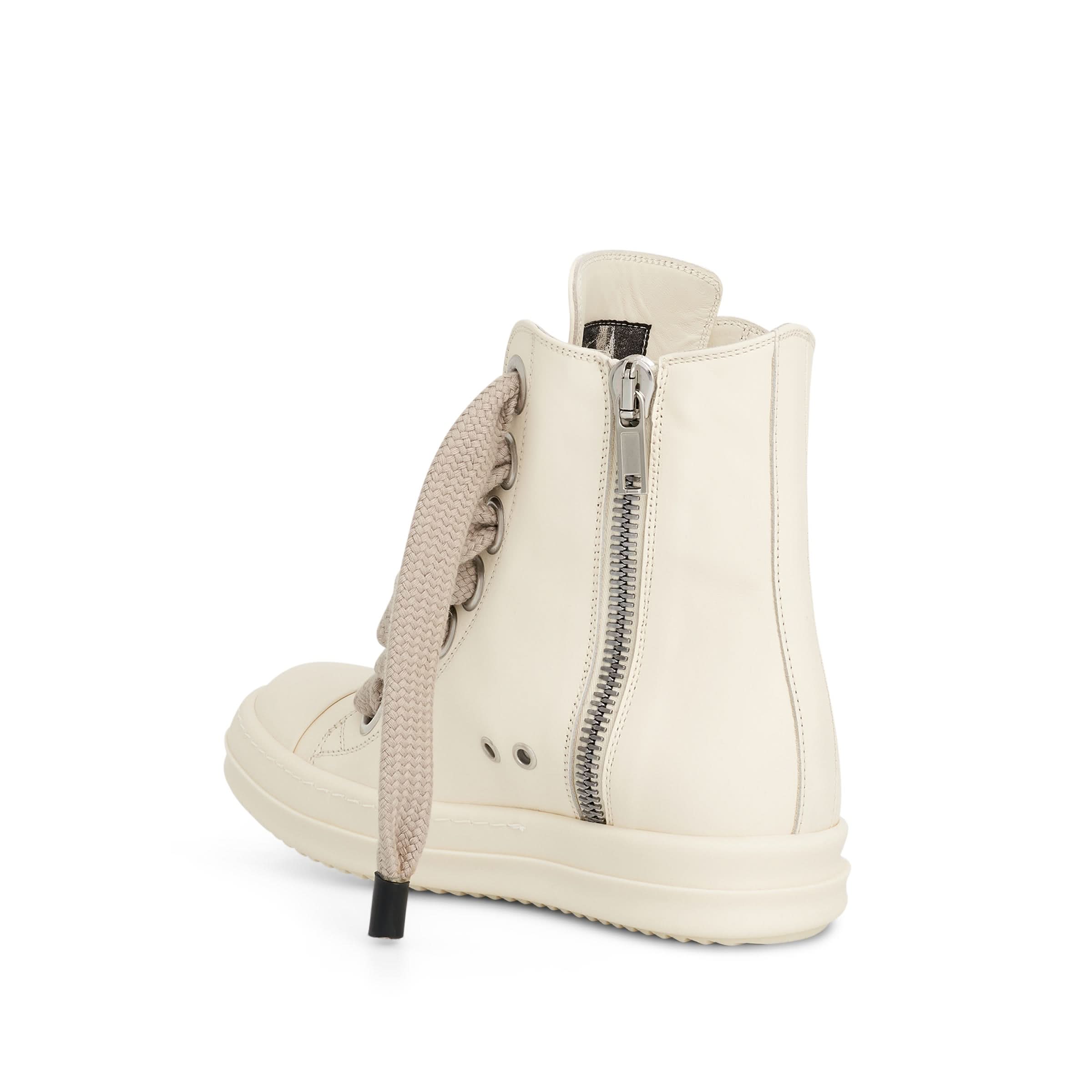 Jumbo Laced High Sneaker in Milk/Milk - Image 3