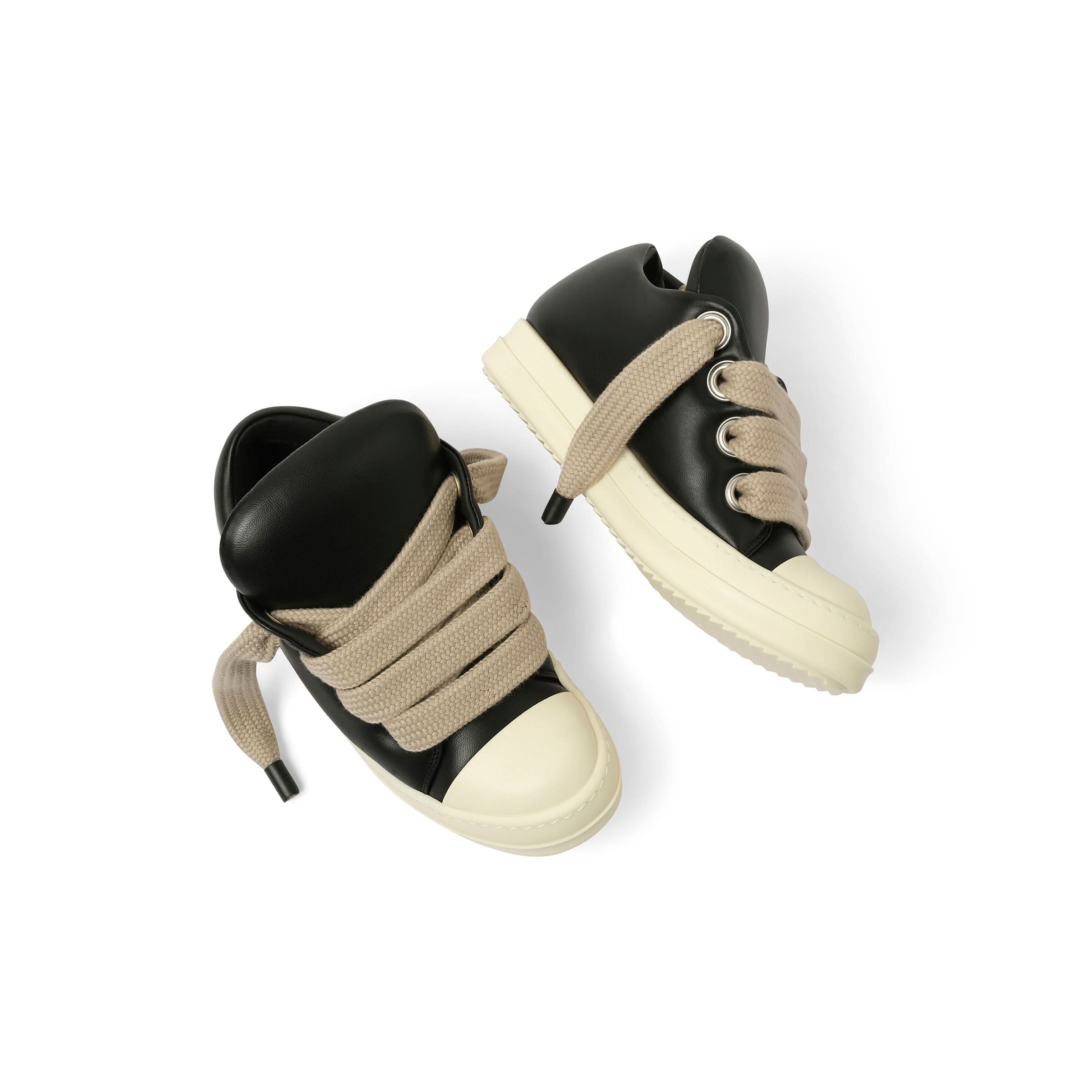 Jumbo Laced Padded Low Sneaks in Black/Milk - Image 4