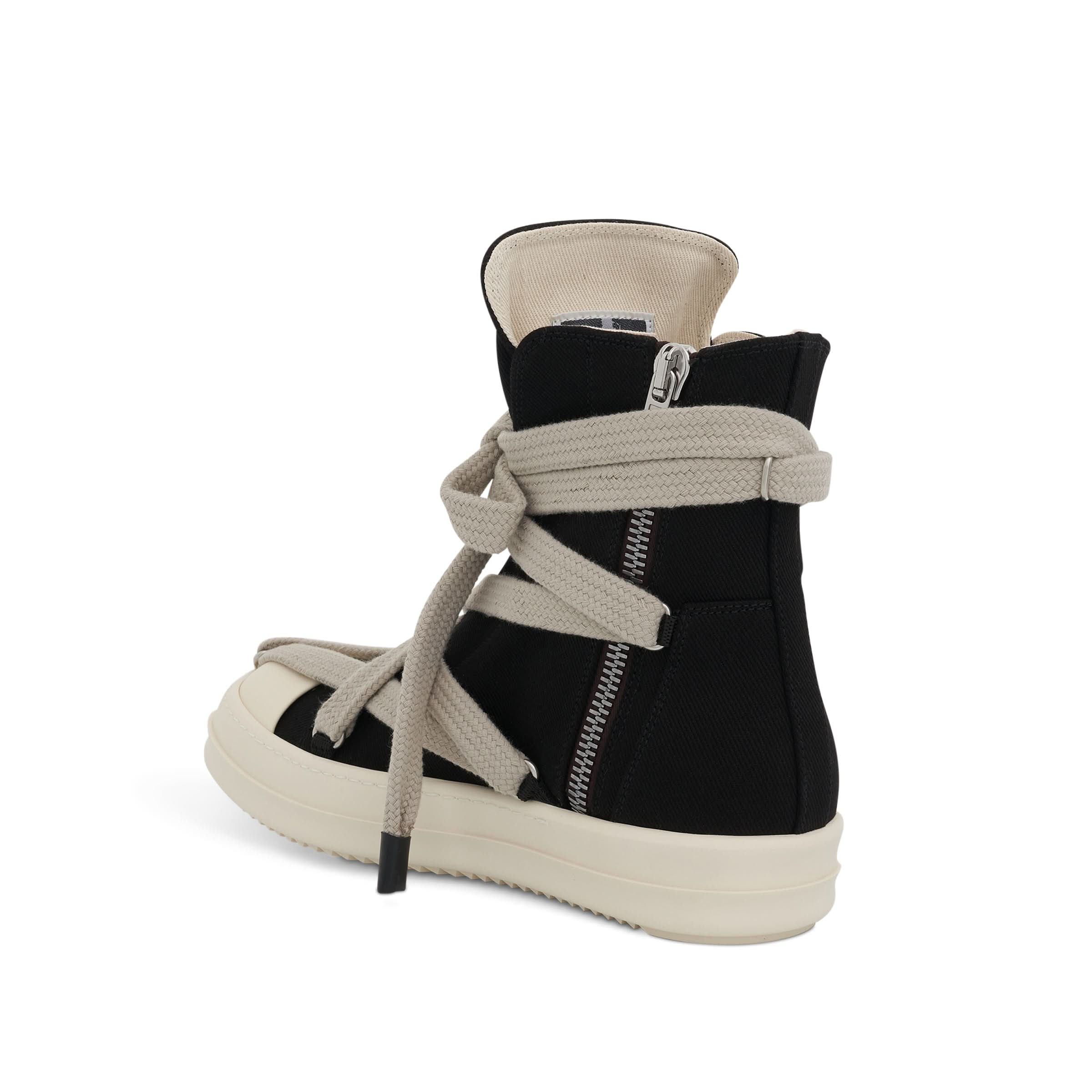 Jumbo Laces Hexa Sneaker in Black/Pearl - Image 3