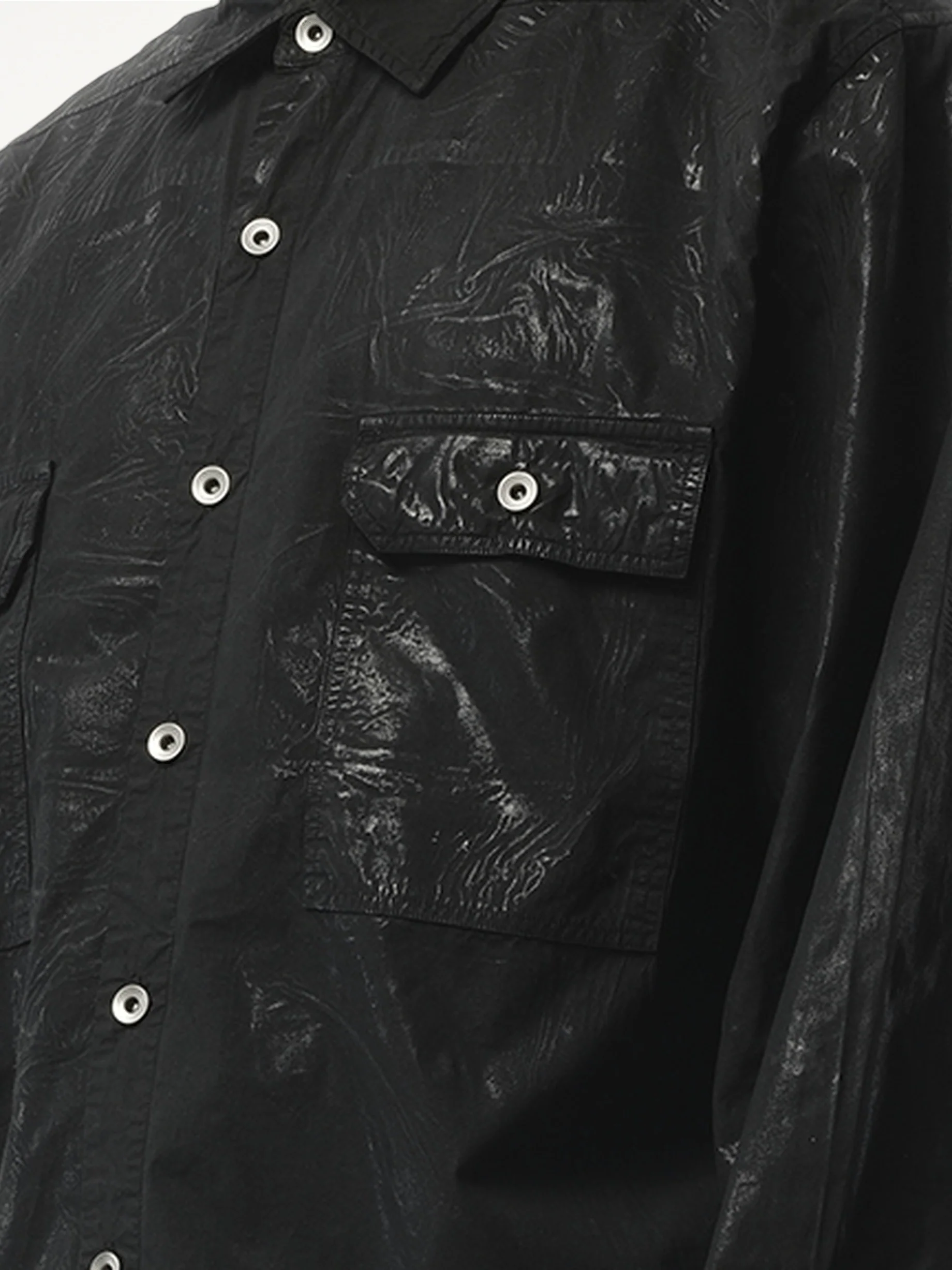 Denim Jumbo Outershirt in Black - Image 3