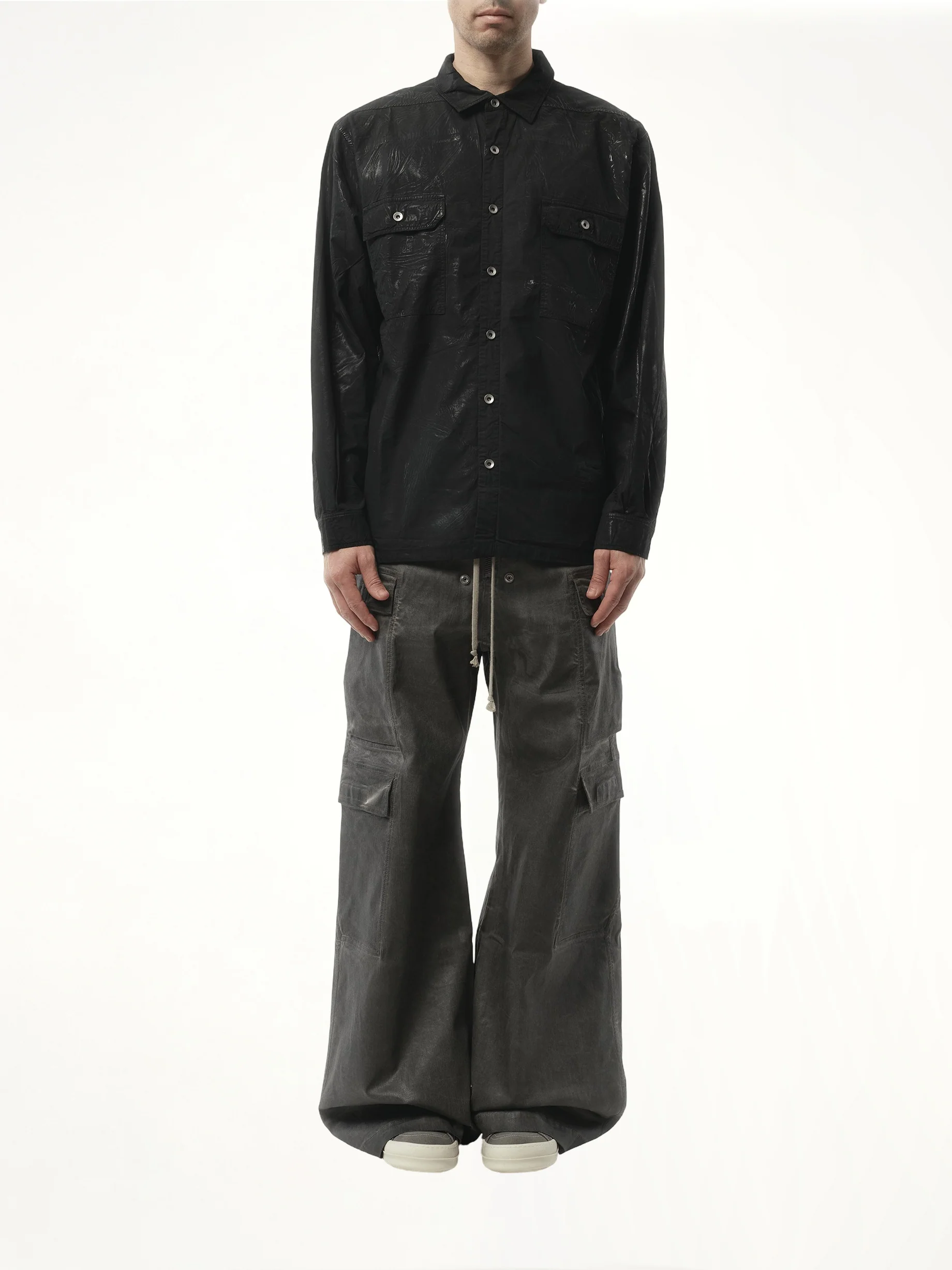 Denim Jumbo Outershirt in Black - Image 4