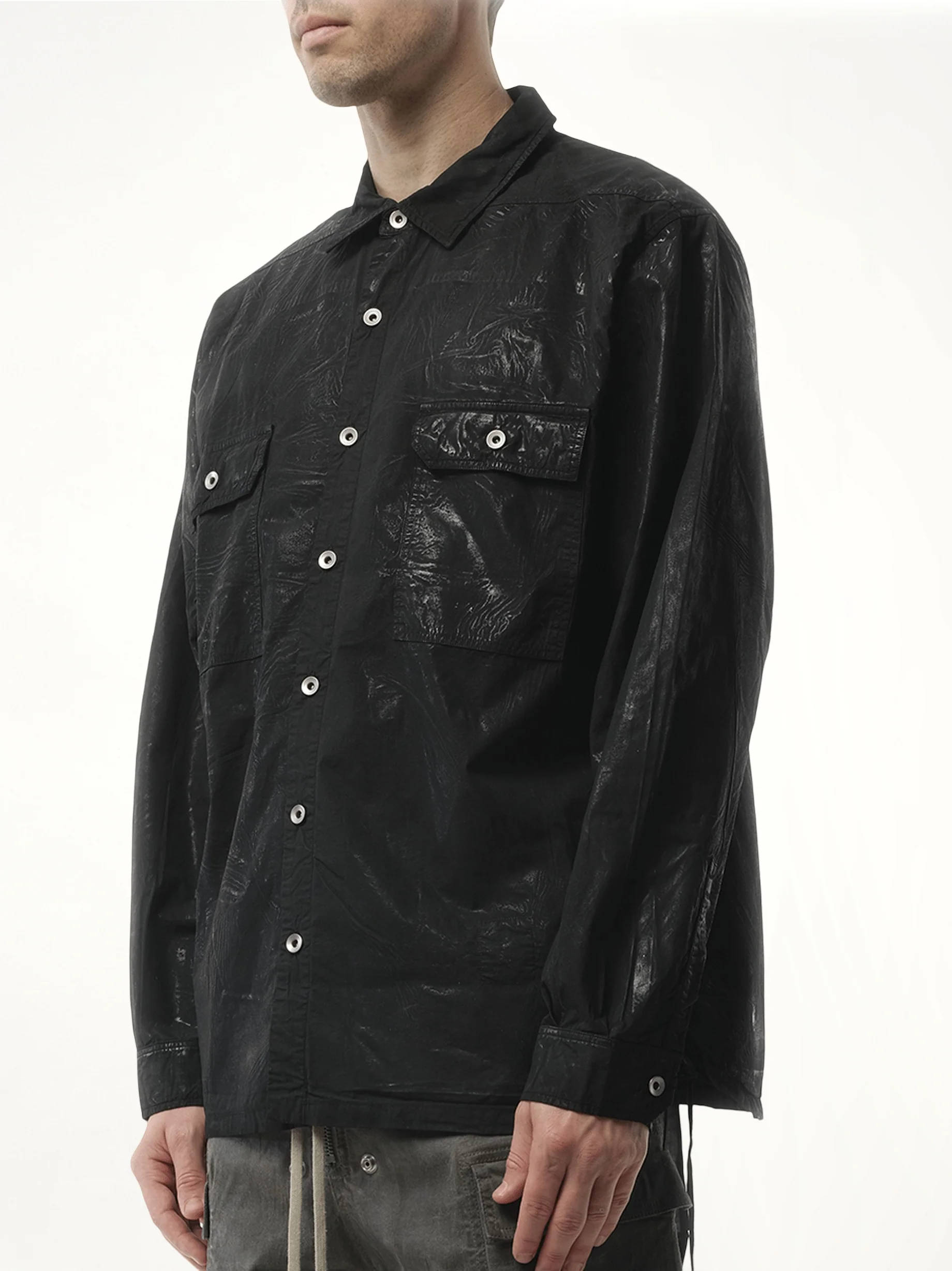 Denim Jumbo Outershirt in Black - Image 5