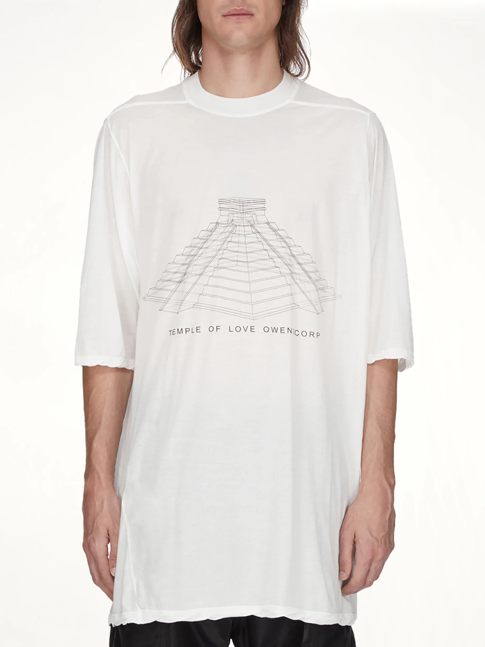 Jumbo SS T in Milk Wash/Black