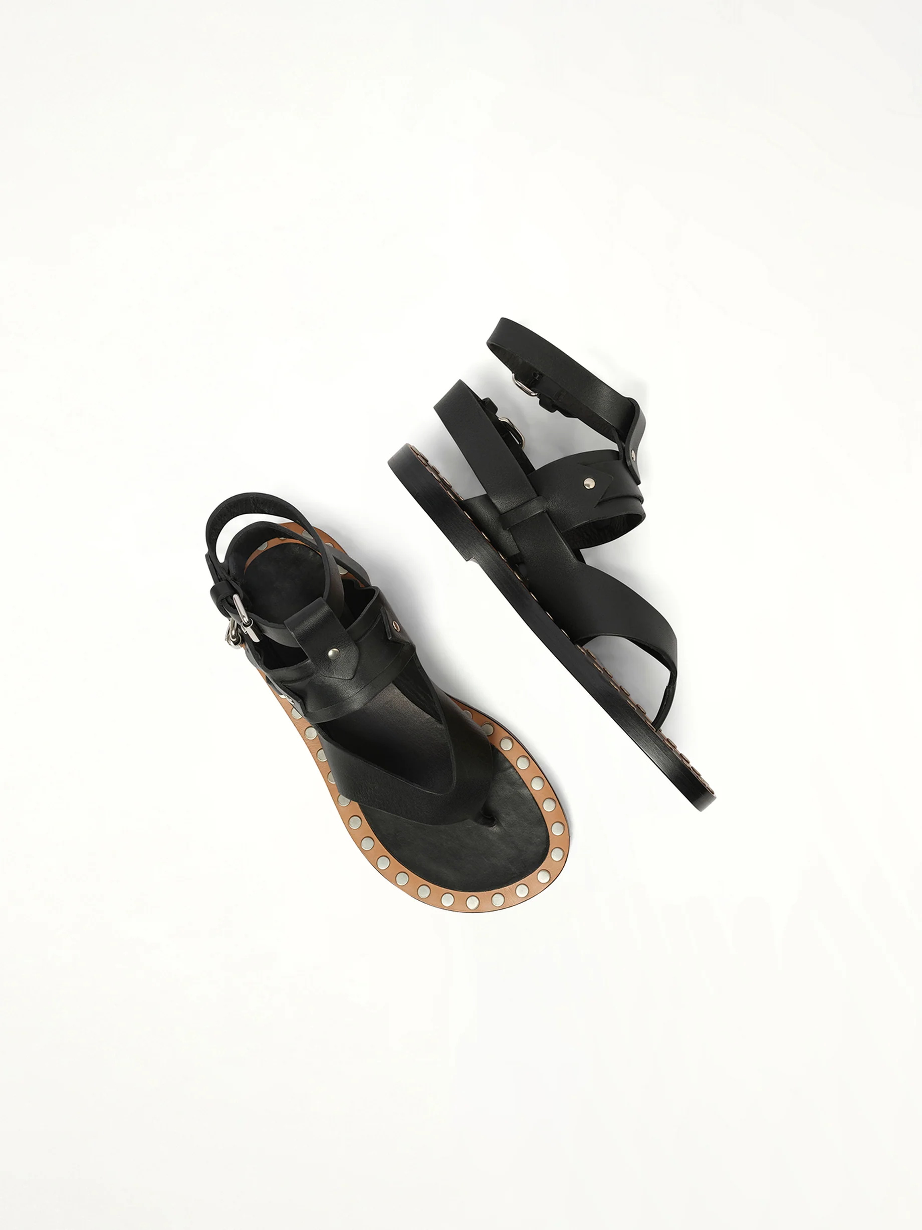 Justy Sandals in Black - Image 4