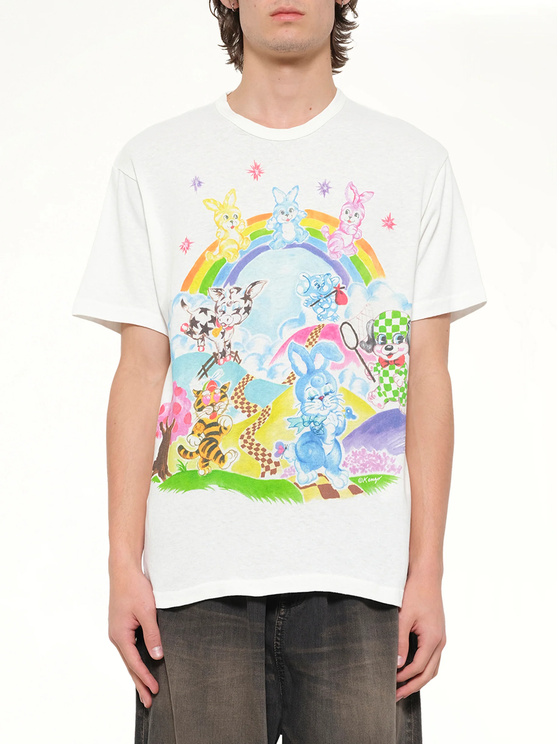 Kenzo Cartoon Classic T-Shirt in Off White