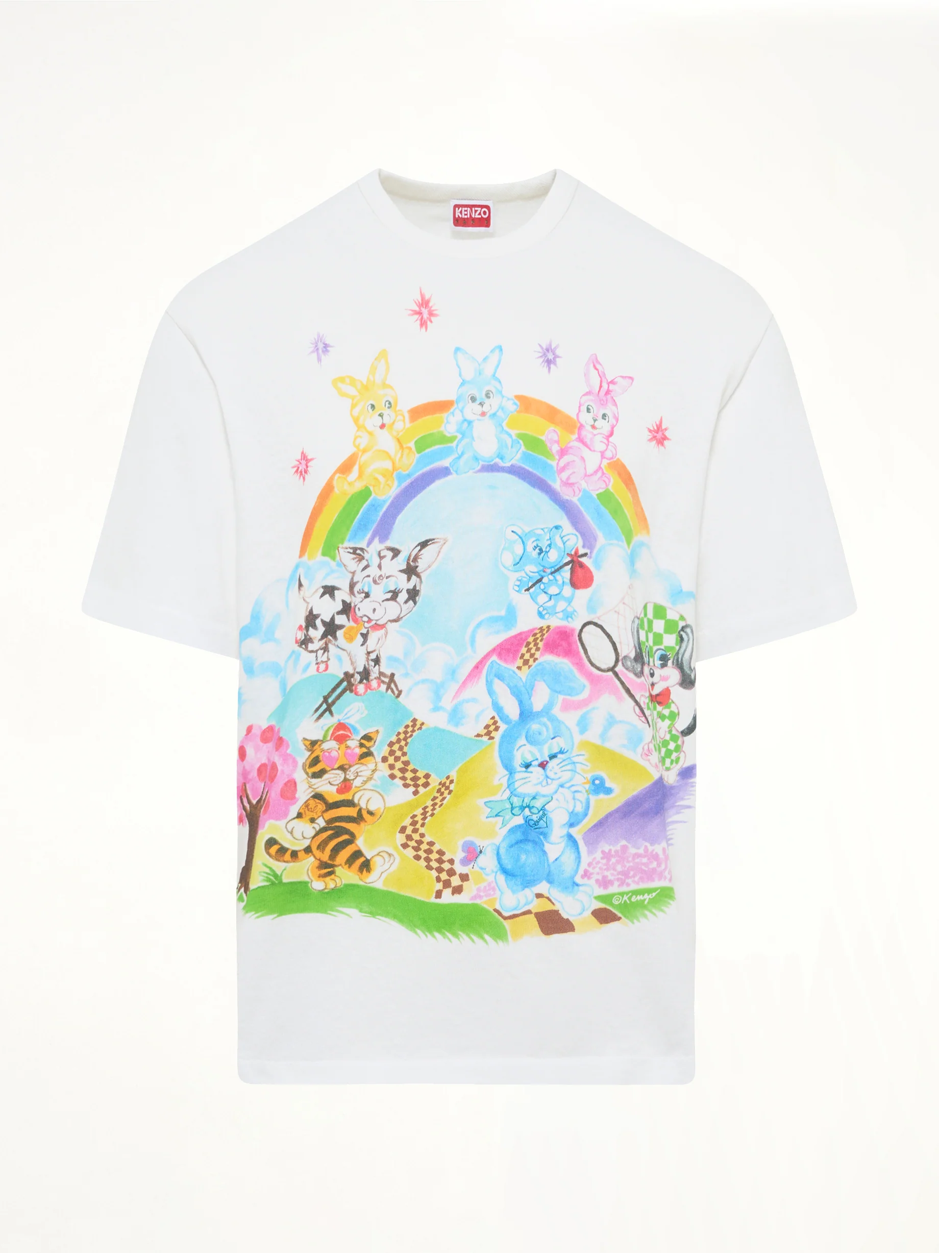 Kenzo Cartoon Classic T-Shirt in Off White - Image 2