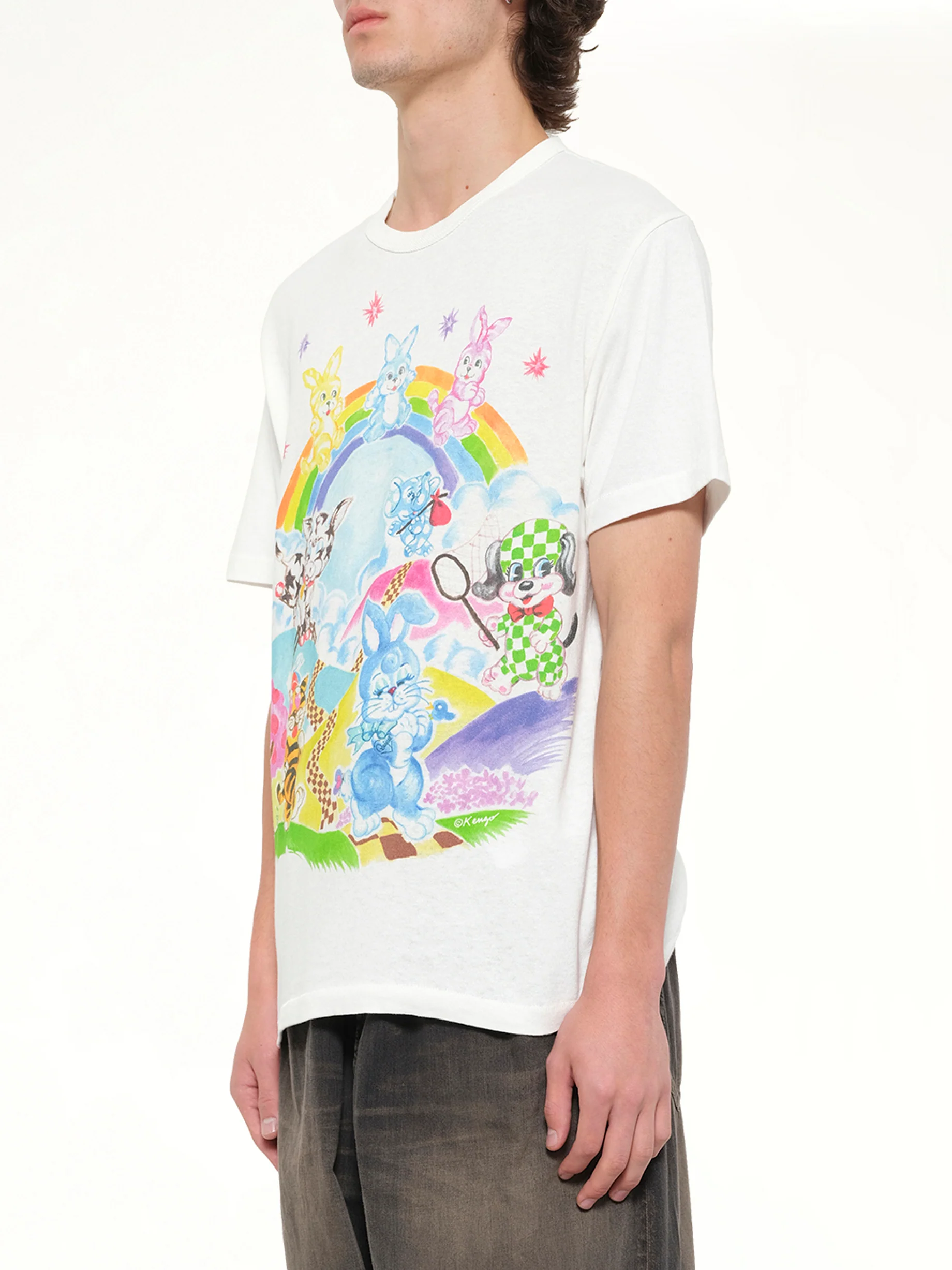 Kenzo Cartoon Classic T-Shirt in Off White - Image 3