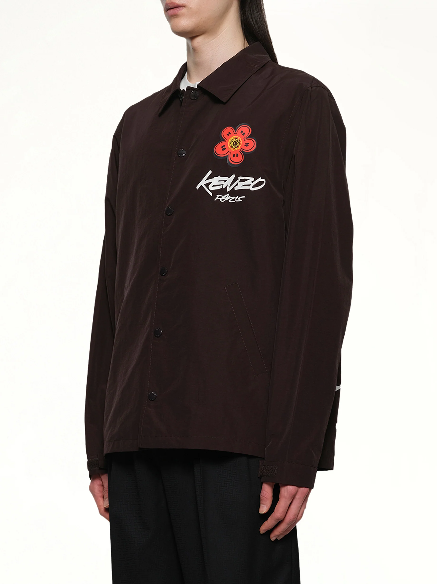 Kenzo Futura Light Coach Jacket in Chocolate - Image 3