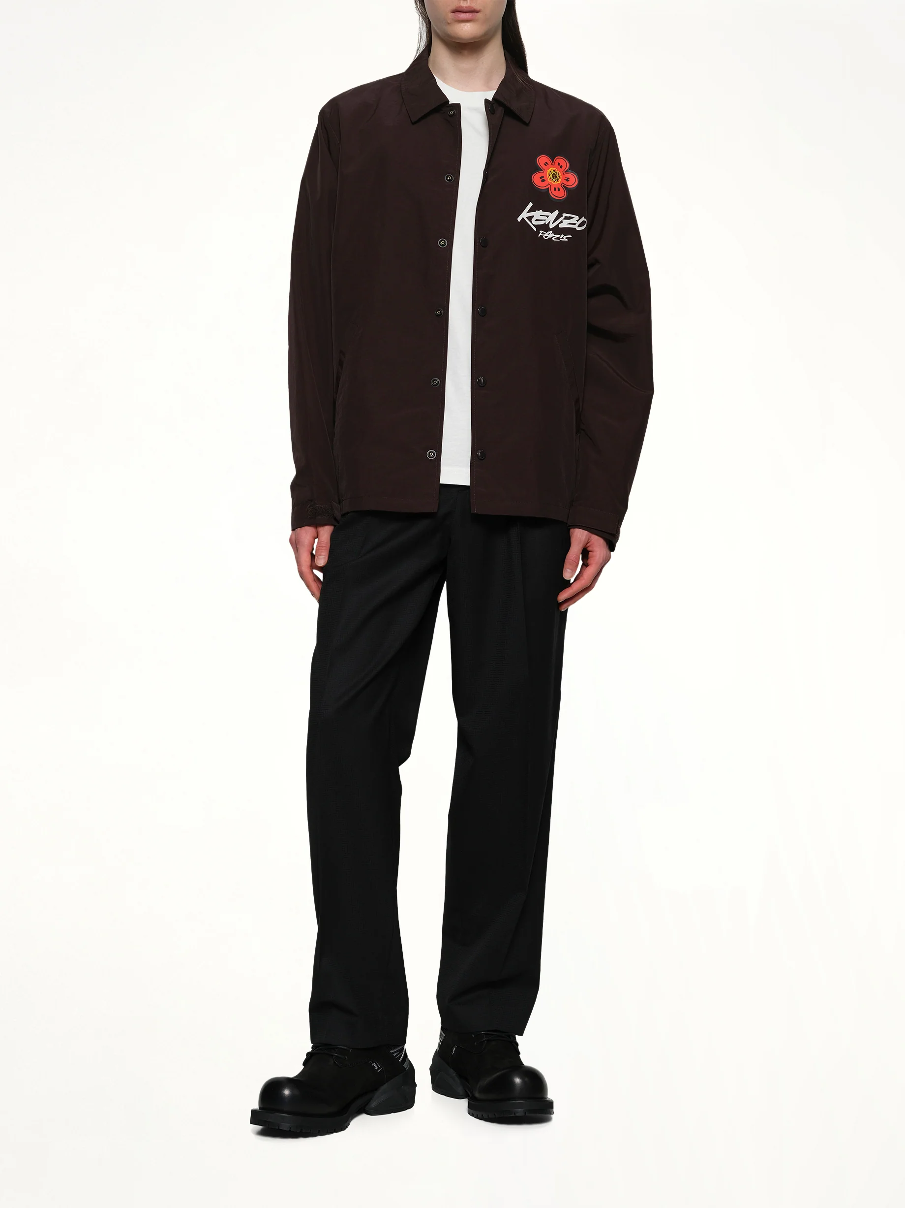 Kenzo Futura Light Coach Jacket in Chocolate - Image 4