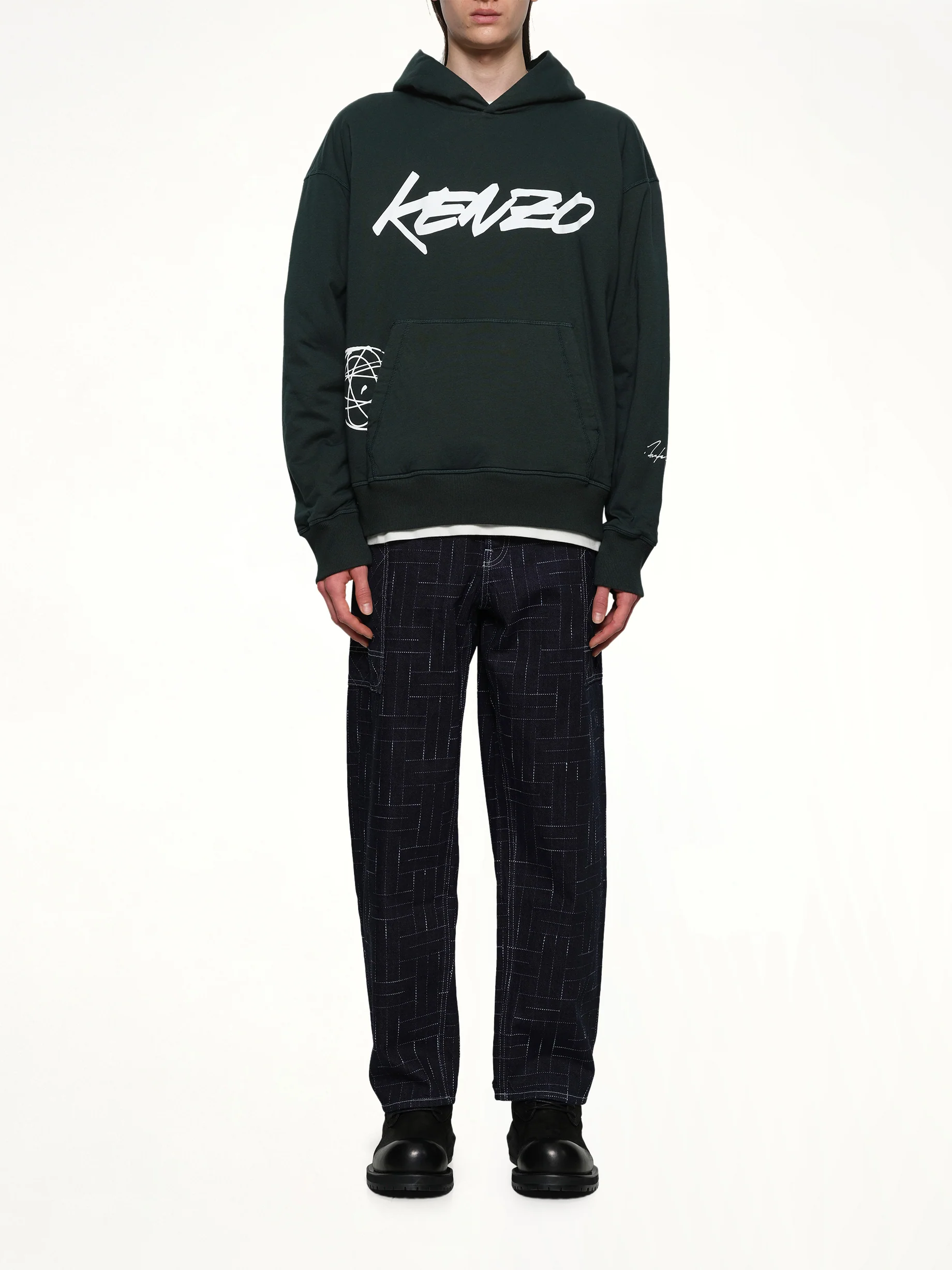 Kenzo Futura Padded Hoodie in Pine - Image 7