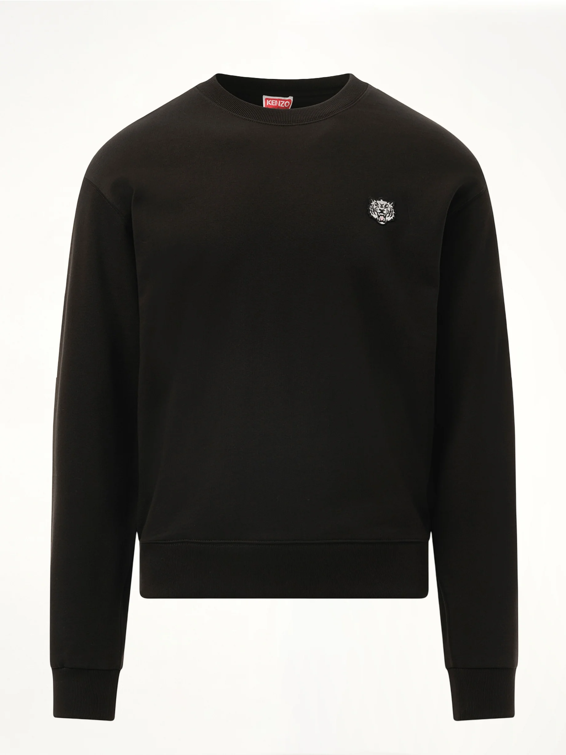 Kenzo Happy Tiger Embroidered Classic Sweatshirt in Black - Image 2
