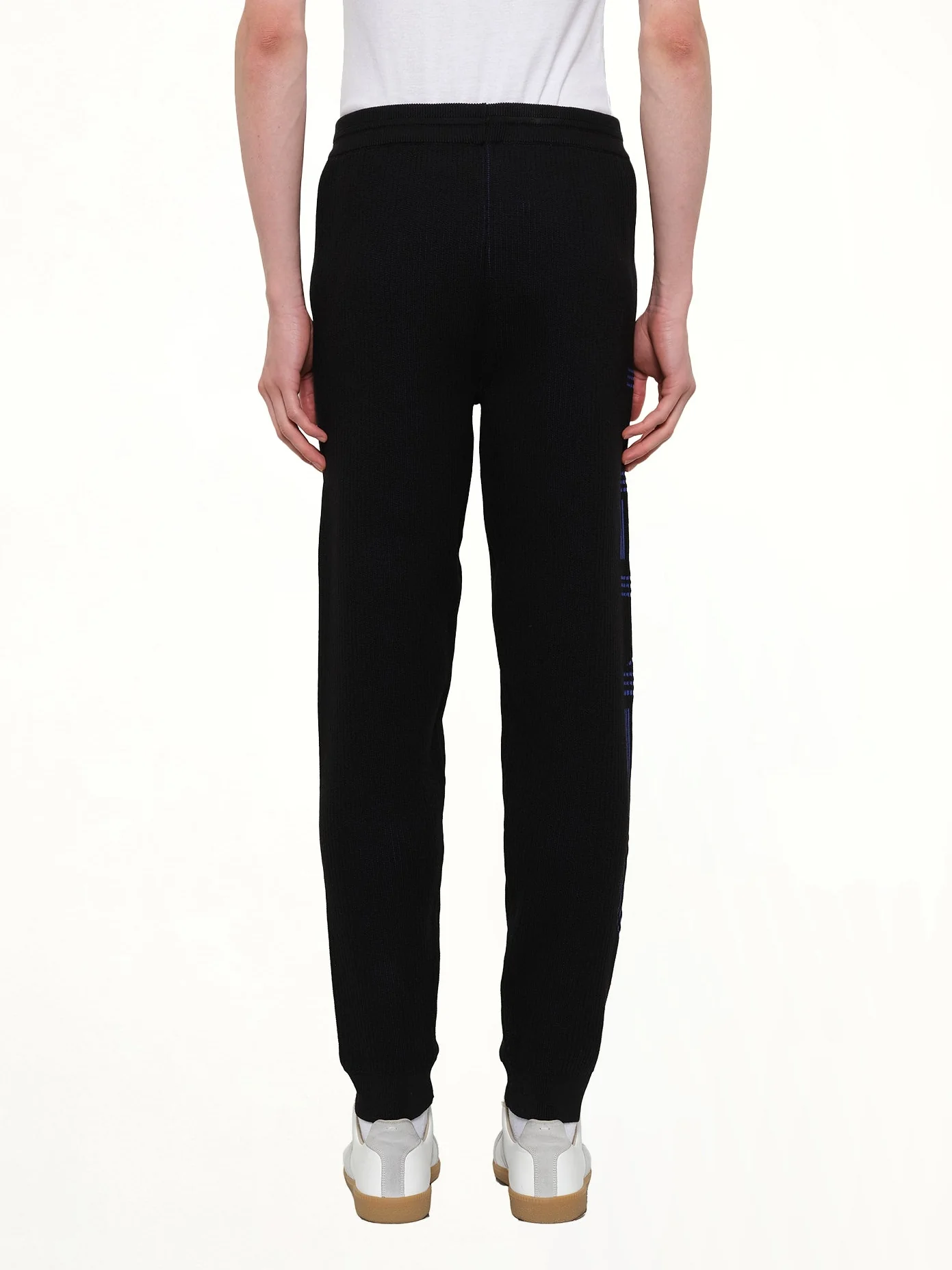 Knitted Track Pants in Black - Image 3