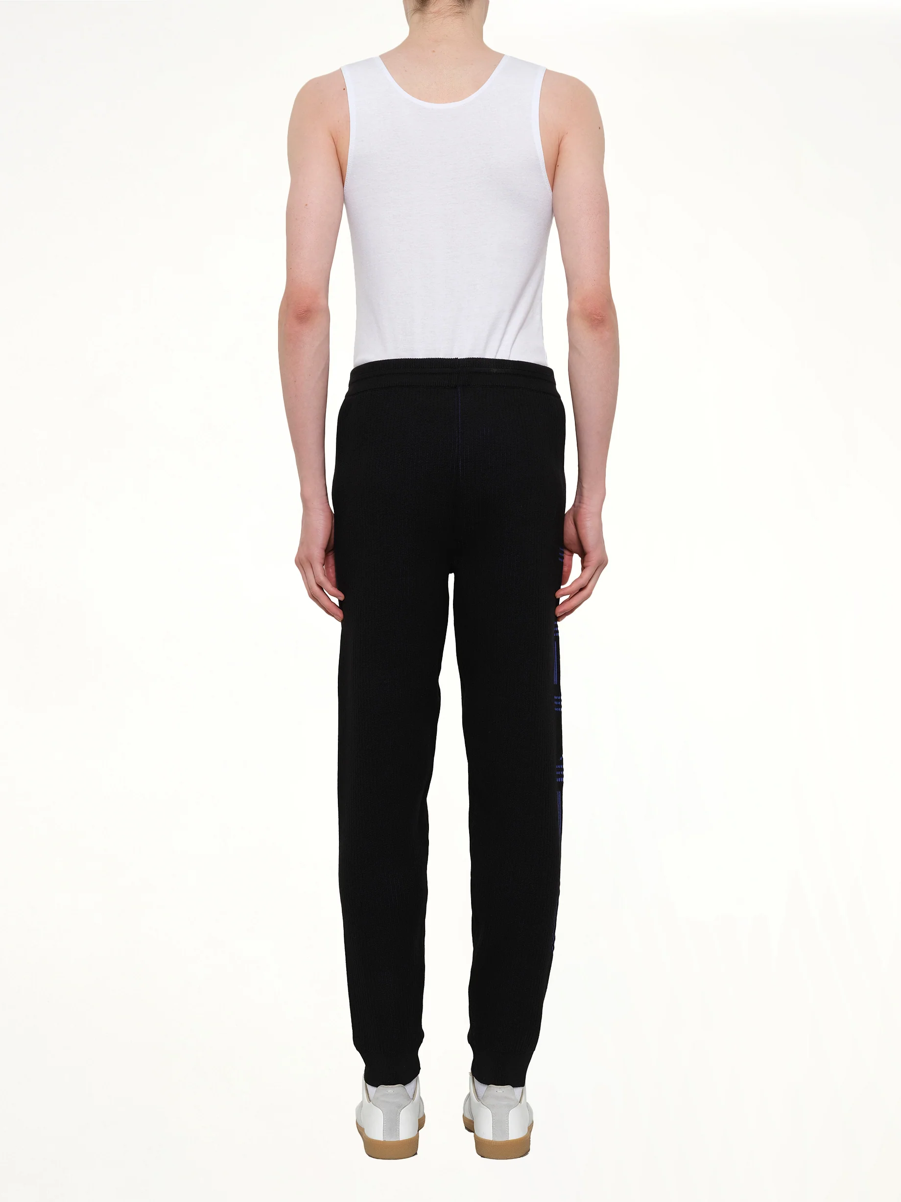 Knitted Track Pants in Black - Image 4