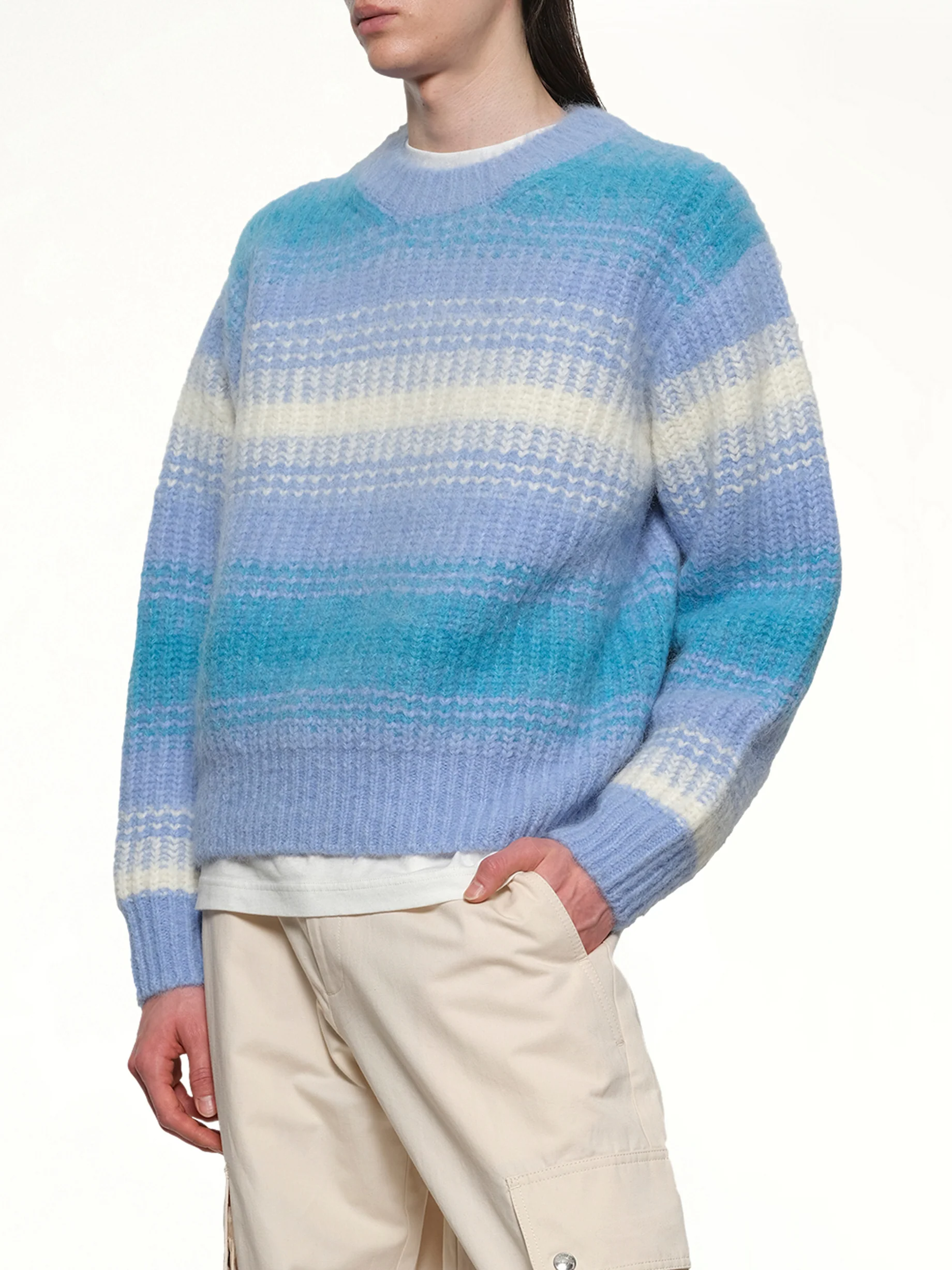 Kenzo Speed Stripe Jumper in Light Blue - Image 6