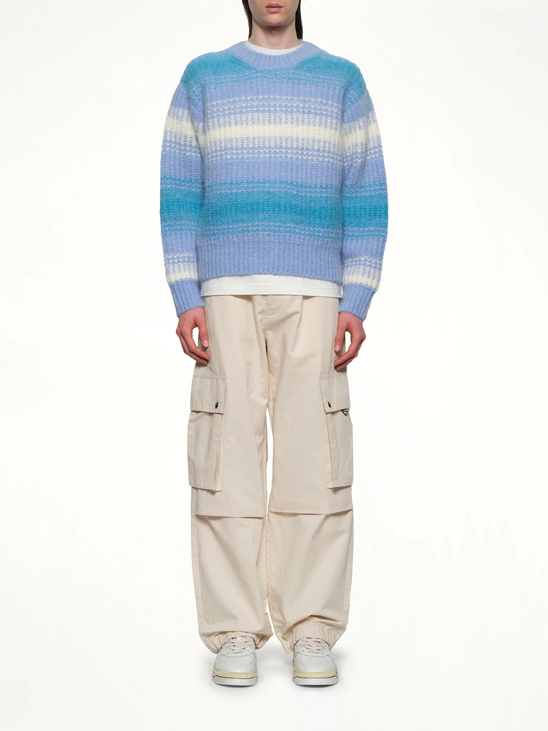 Kenzo Speed Stripe Jumper in Light Blue - Image 7