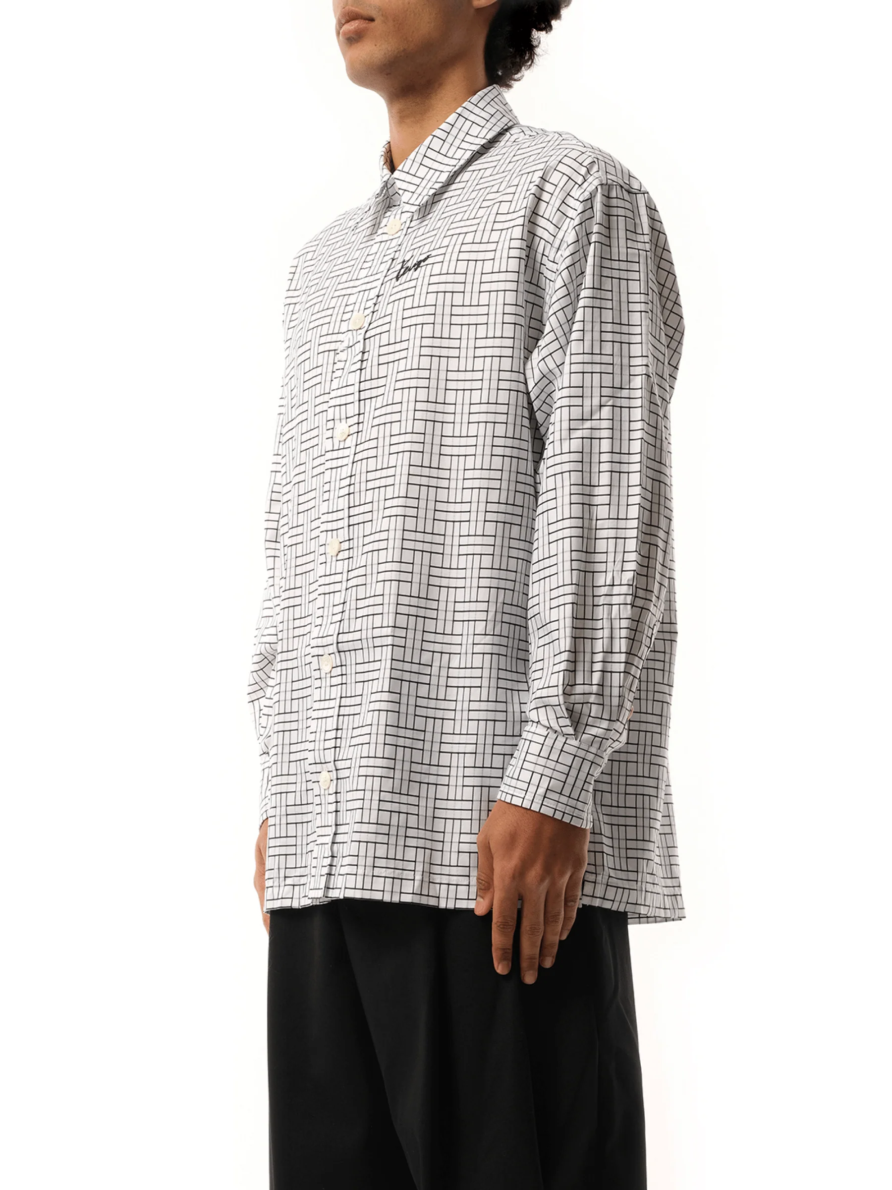 Kenzo Weave Oversized Shirt in White - Image 5
