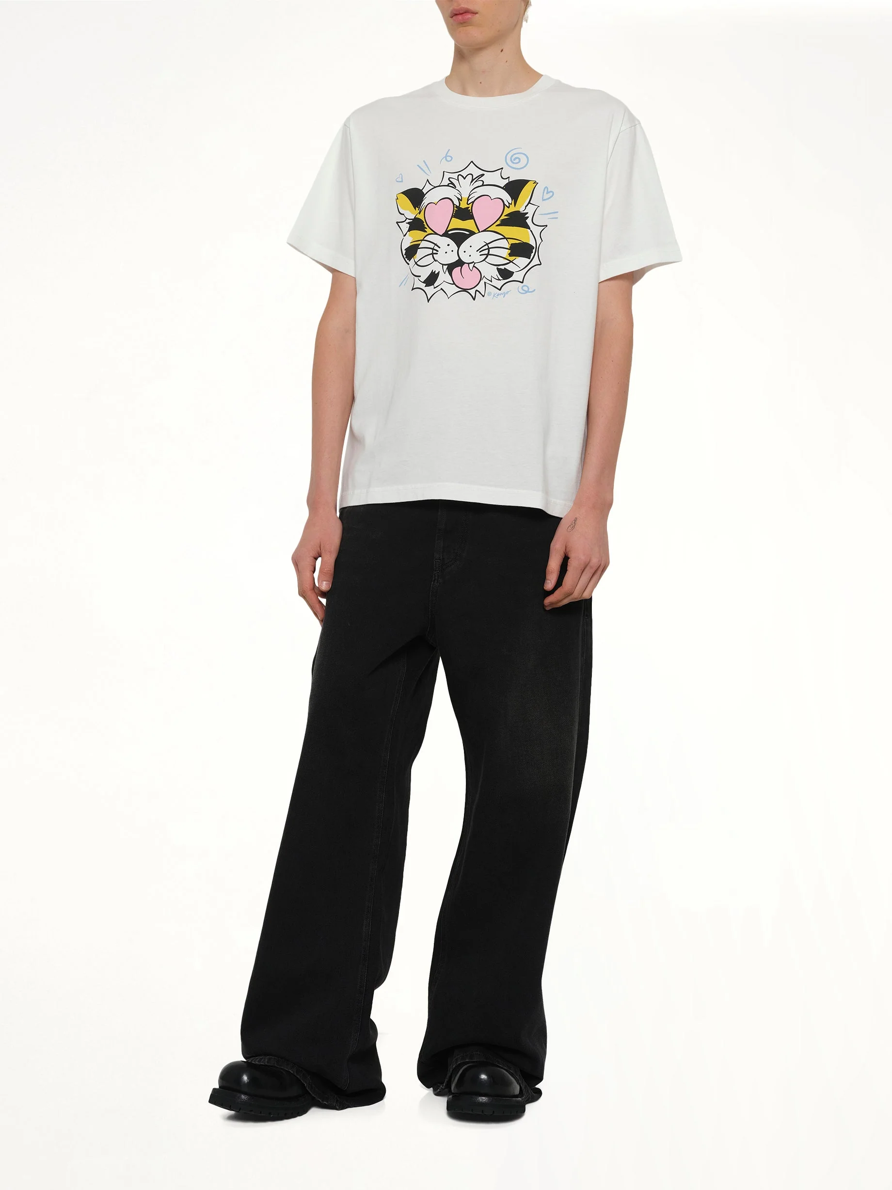 Kenzo Wild Tiger Oversize T-Shirt in Off White - Image 4