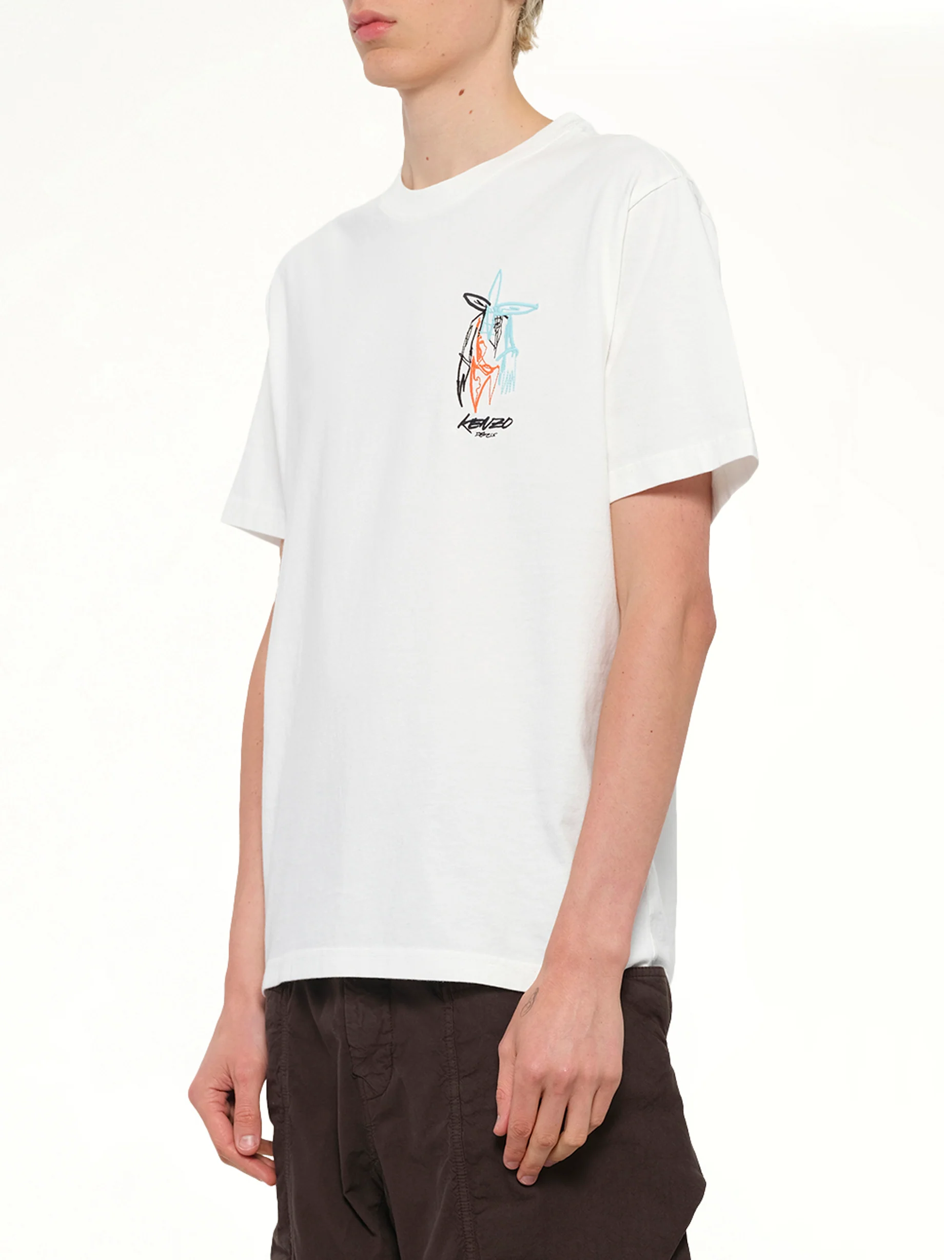 Kenzo x Futura 2000 T-Shirt in Off White - Image 3
