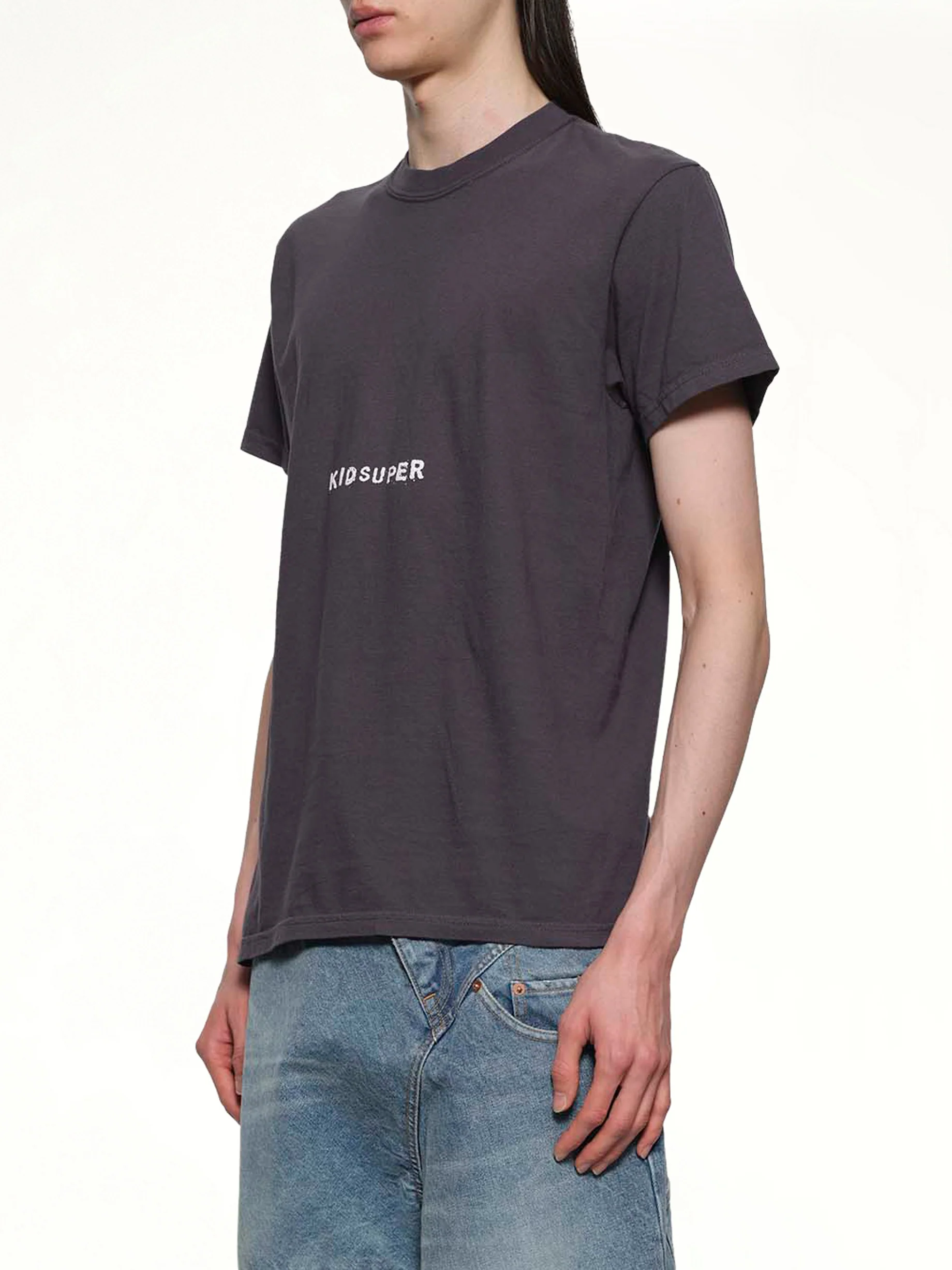 KID SUPER Logo T-Shirt in Black - Image 3