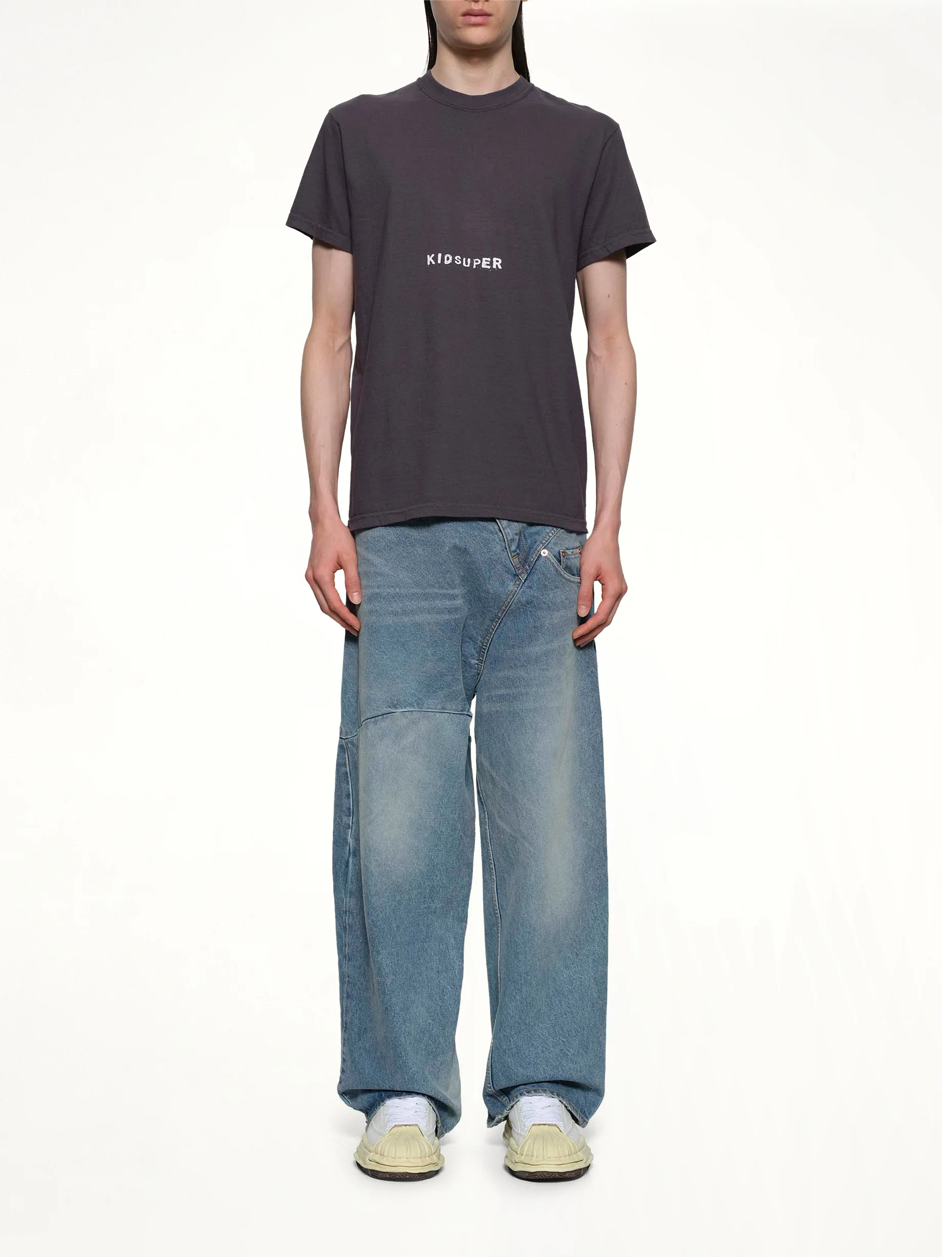 KID SUPER Logo T-Shirt in Black - Image 7