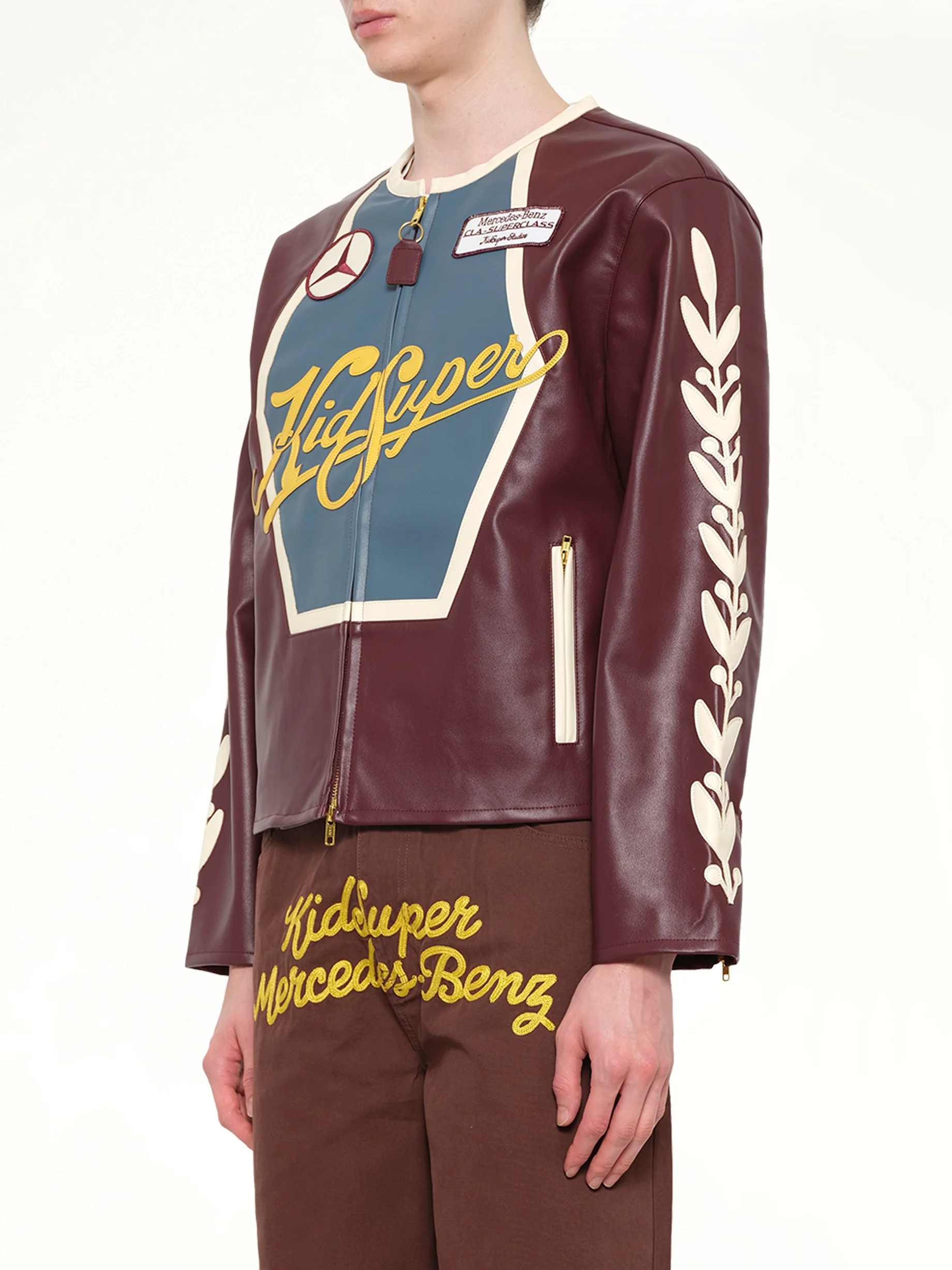 Kidsuper X Mercedes Benz Racer Jacket in Burgundy - Image 3