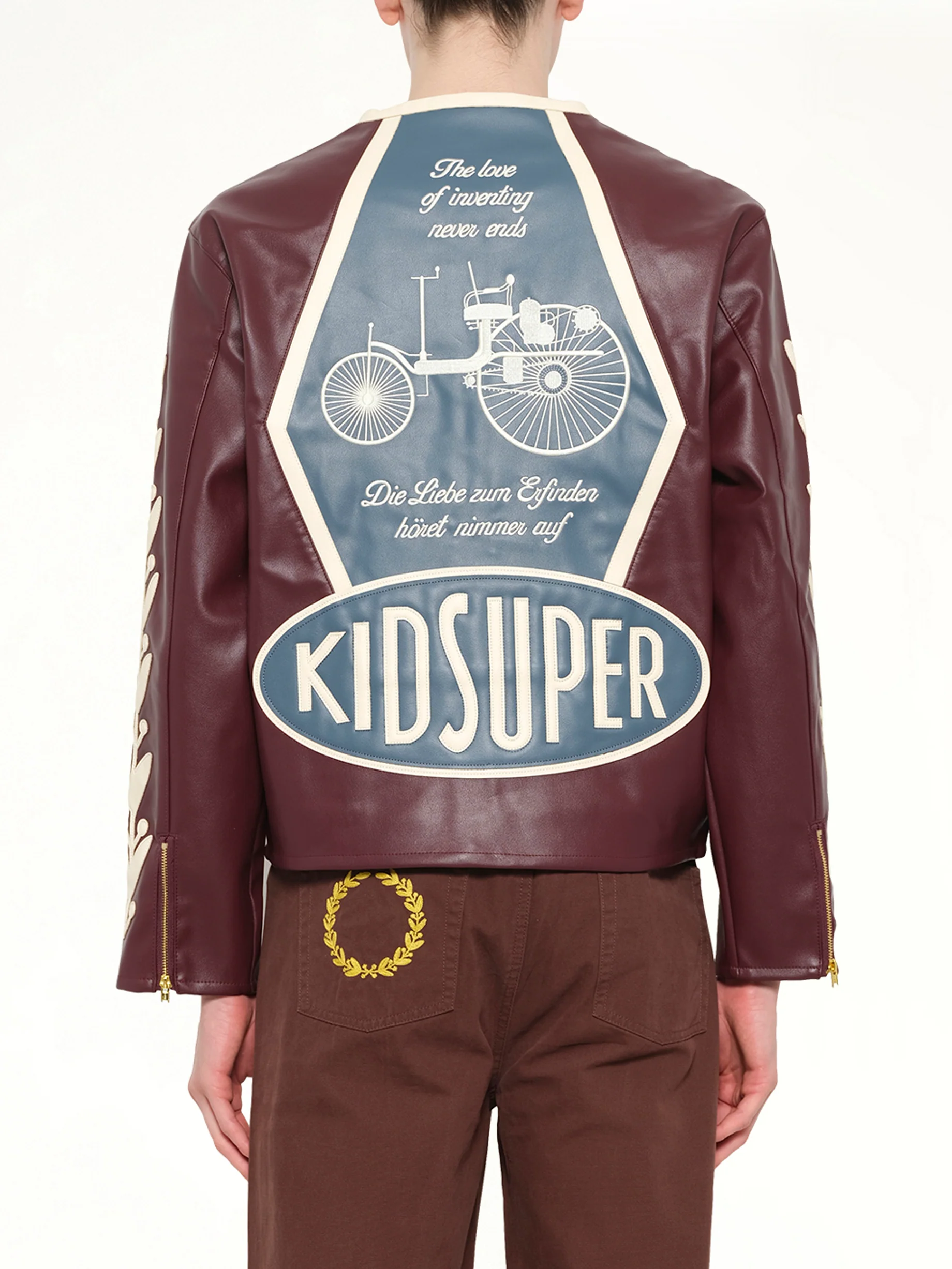 Kidsuper X Mercedes Benz Racer Jacket in Burgundy - Image 5
