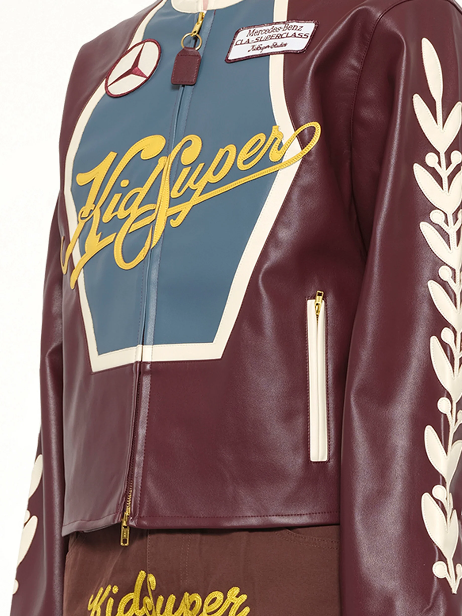 Kidsuper X Mercedes Benz Racer Jacket in Burgundy - Image 6