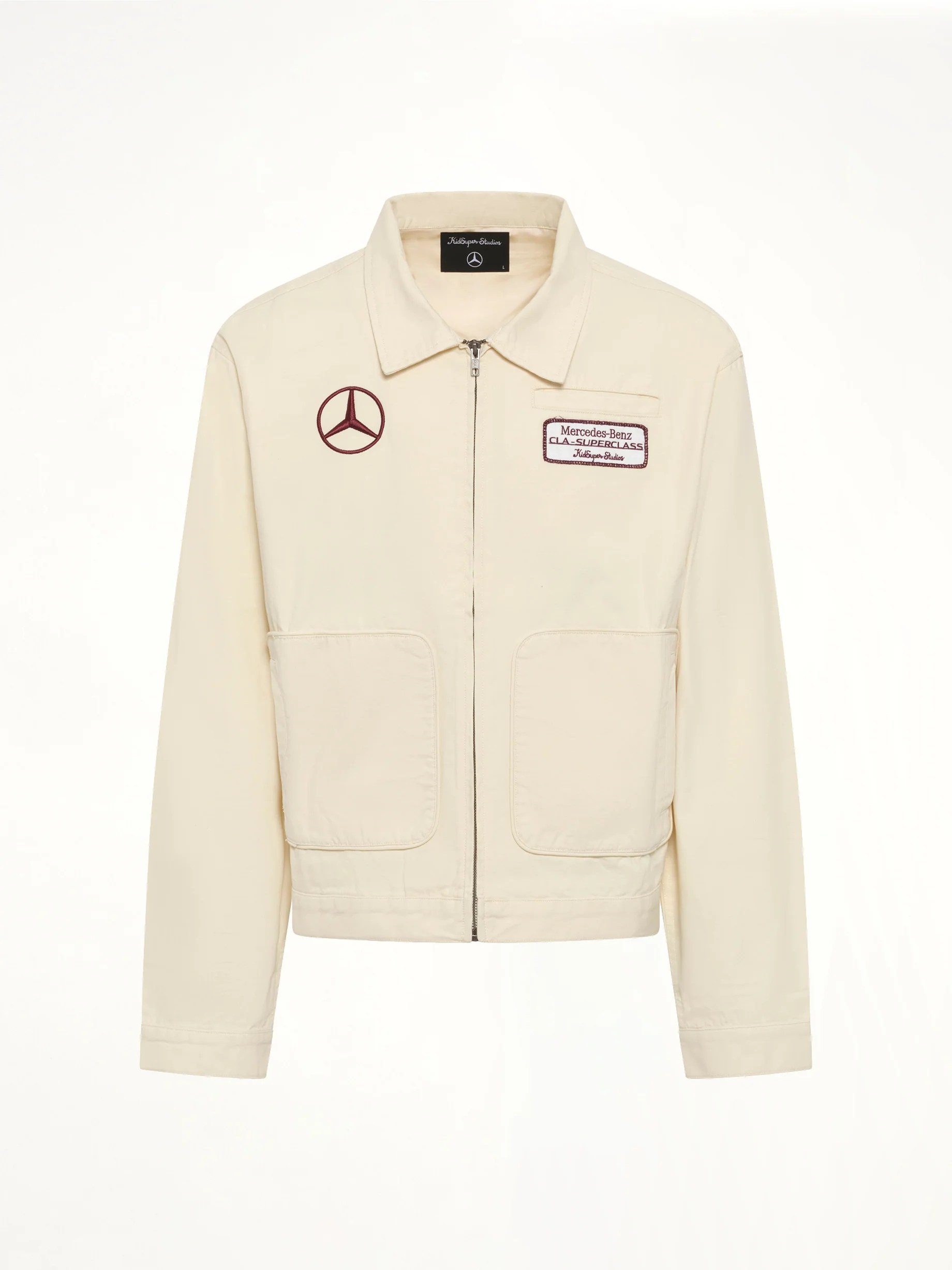 Kidsuper X Mercedes Benz Work Jacket in Cream - Image 2