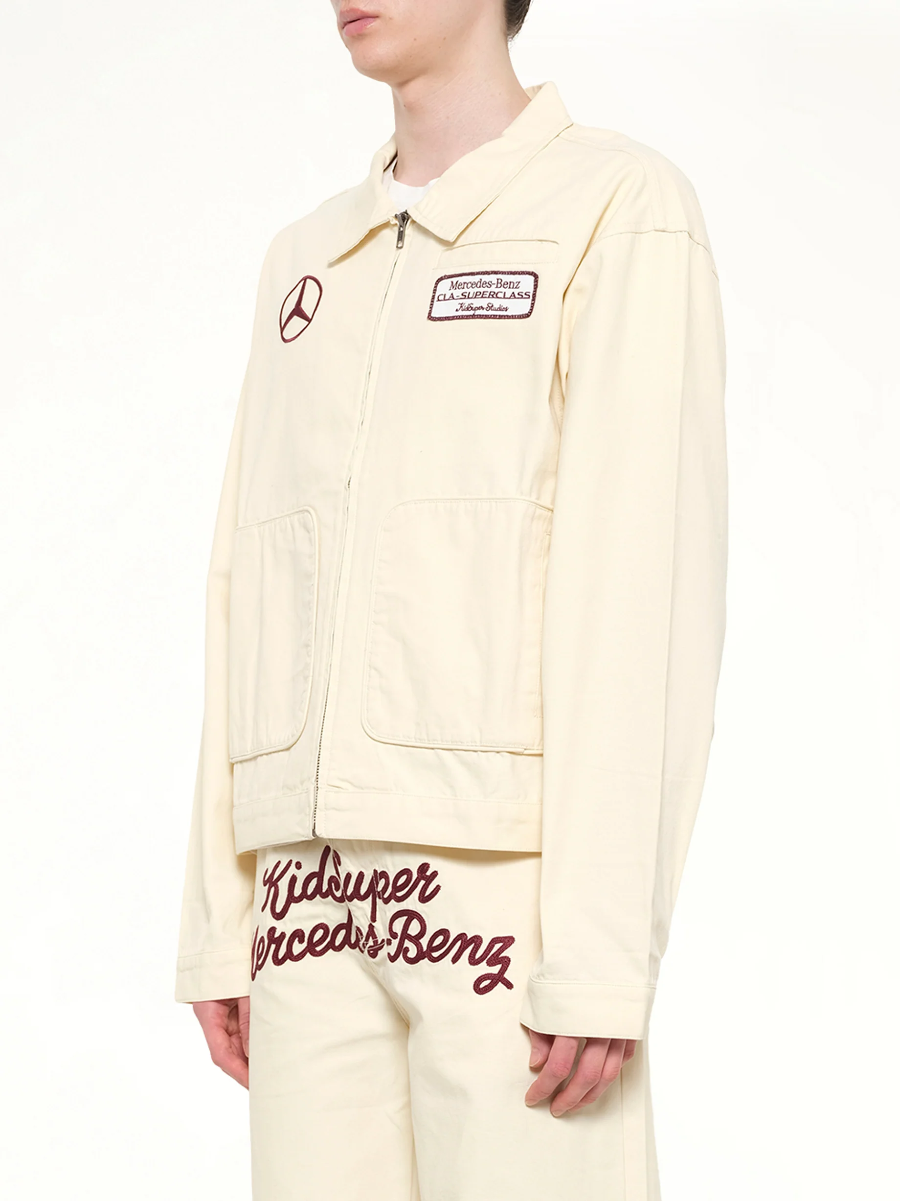 Kidsuper X Mercedes Benz Work Jacket in Cream - Image 3