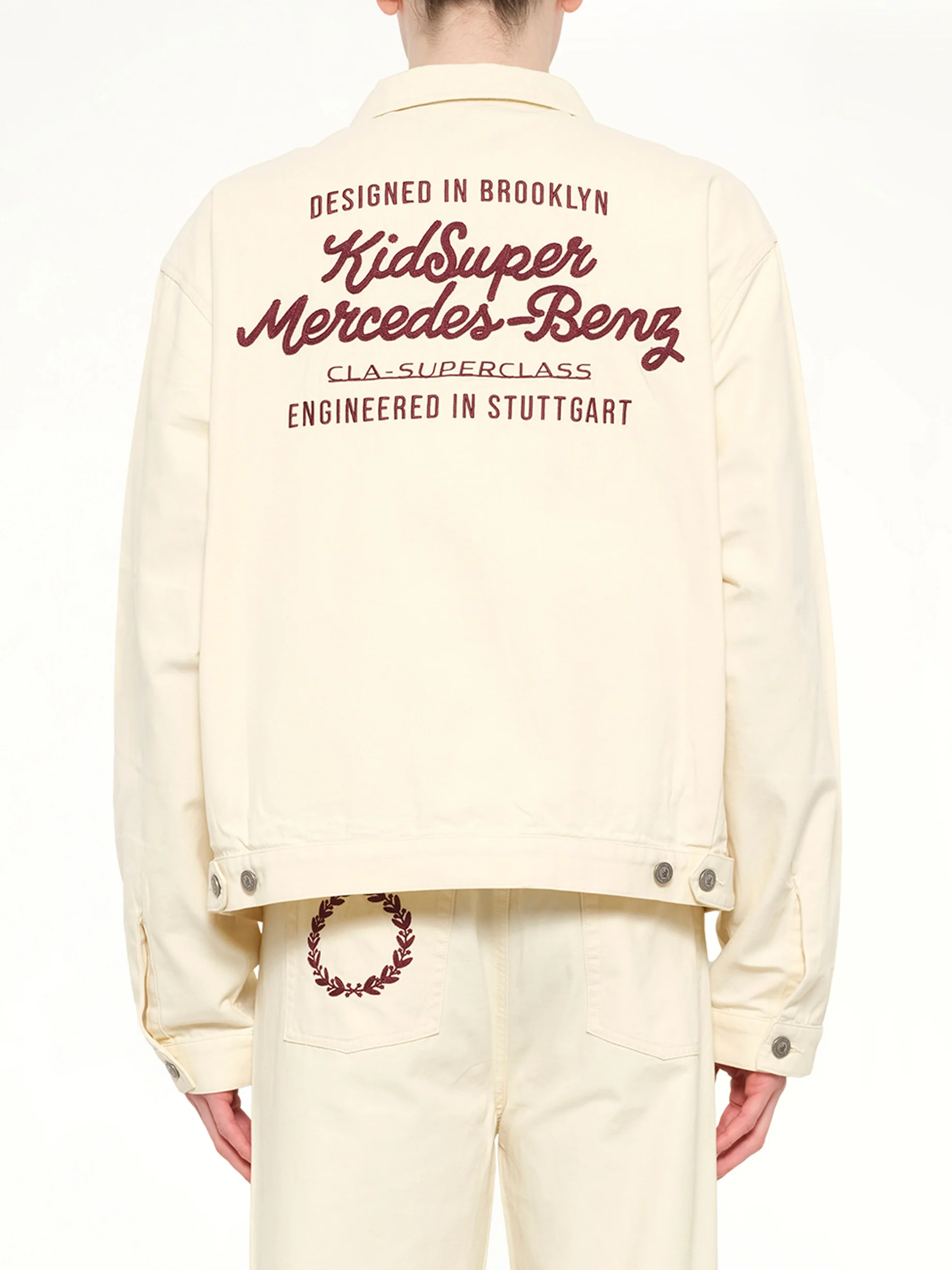 Kidsuper X Mercedes Benz Work Jacket in Cream - Image 5