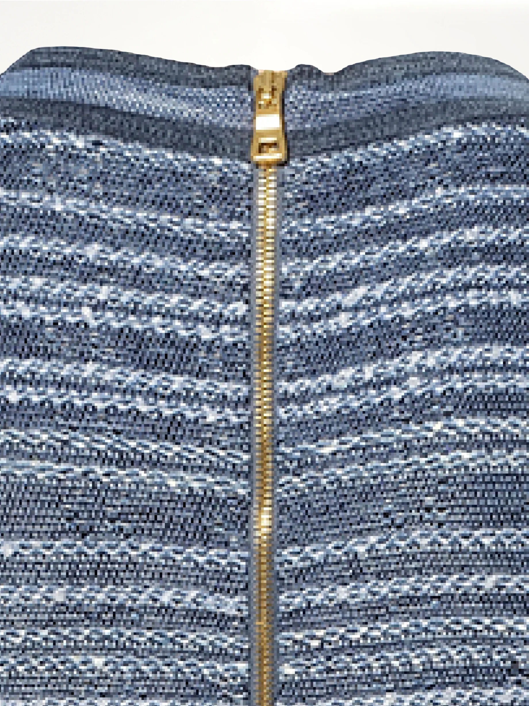 V Neck Knit Dress in Blue - Image 3