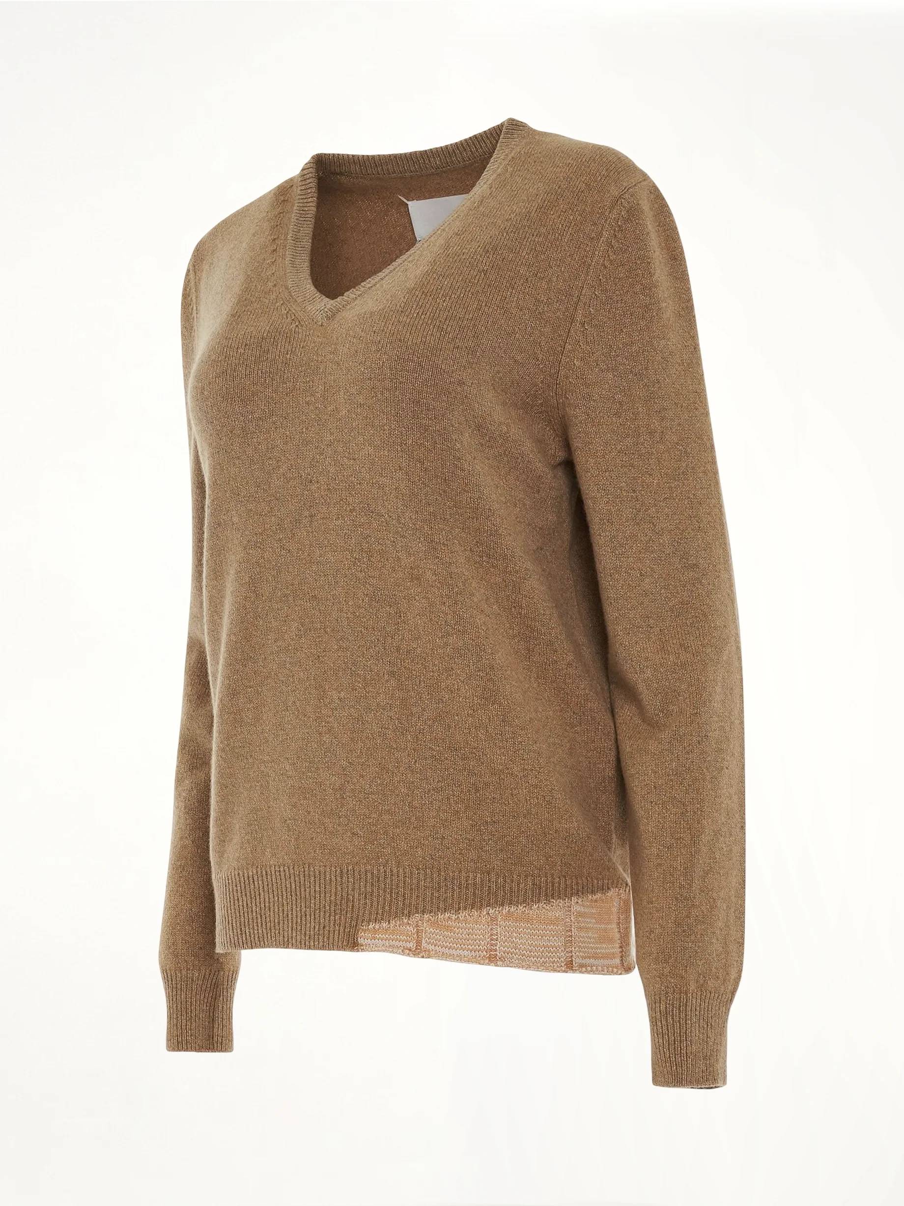 Knit Long Sleeve Pullover in Beige - Image 2
