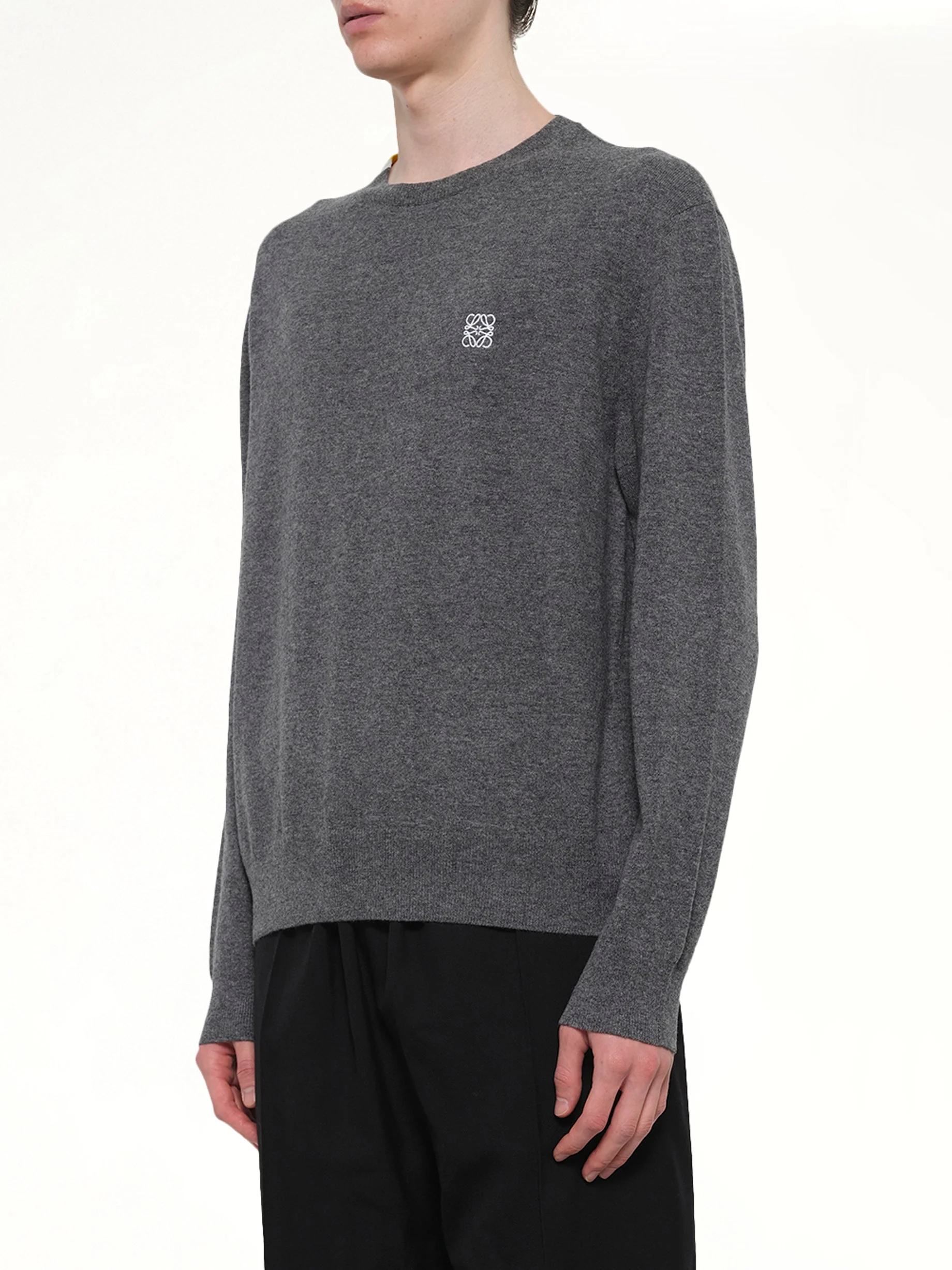 Anagram Knit Sweater in Grey - Image 3