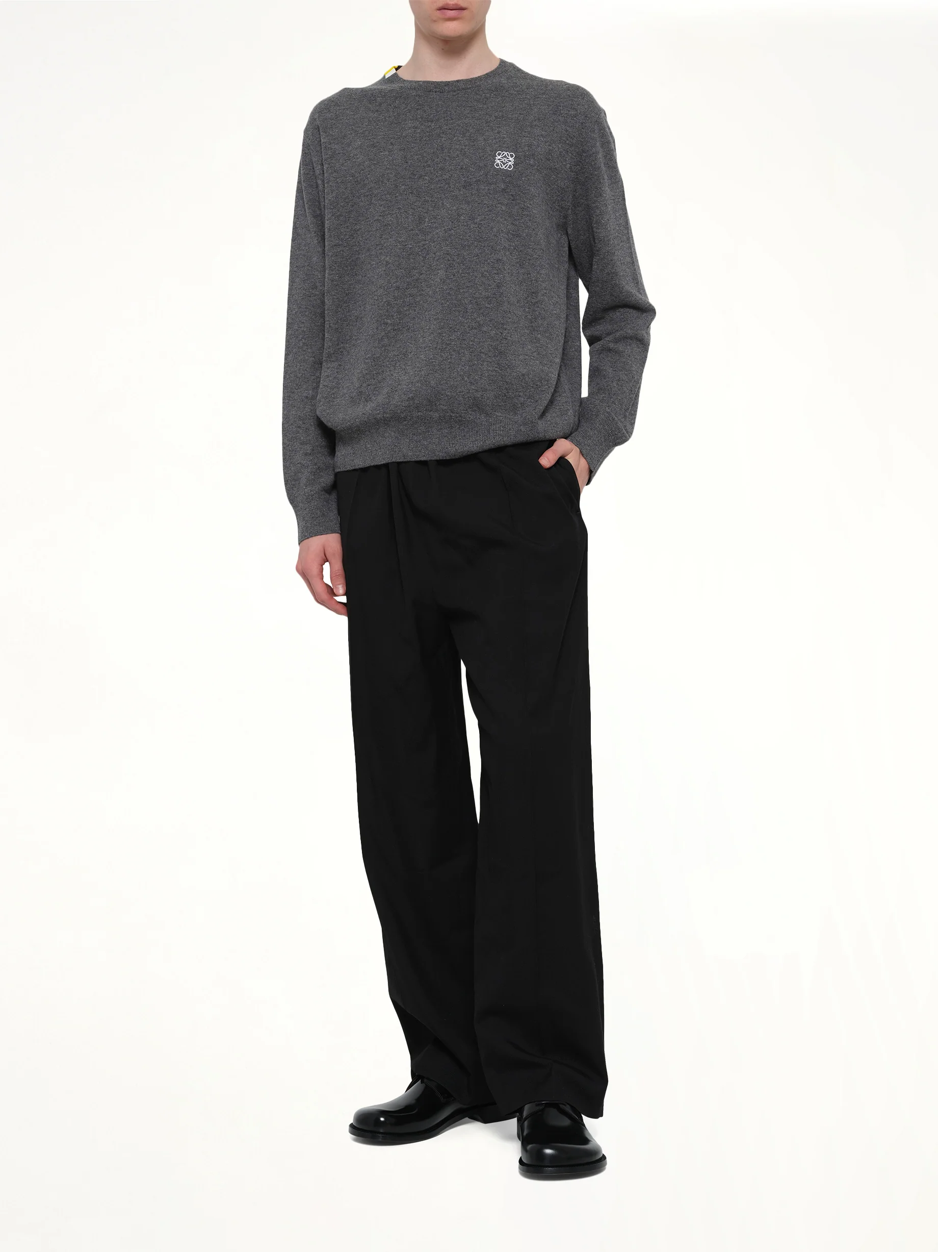 Anagram Knit Sweater in Grey - Image 4