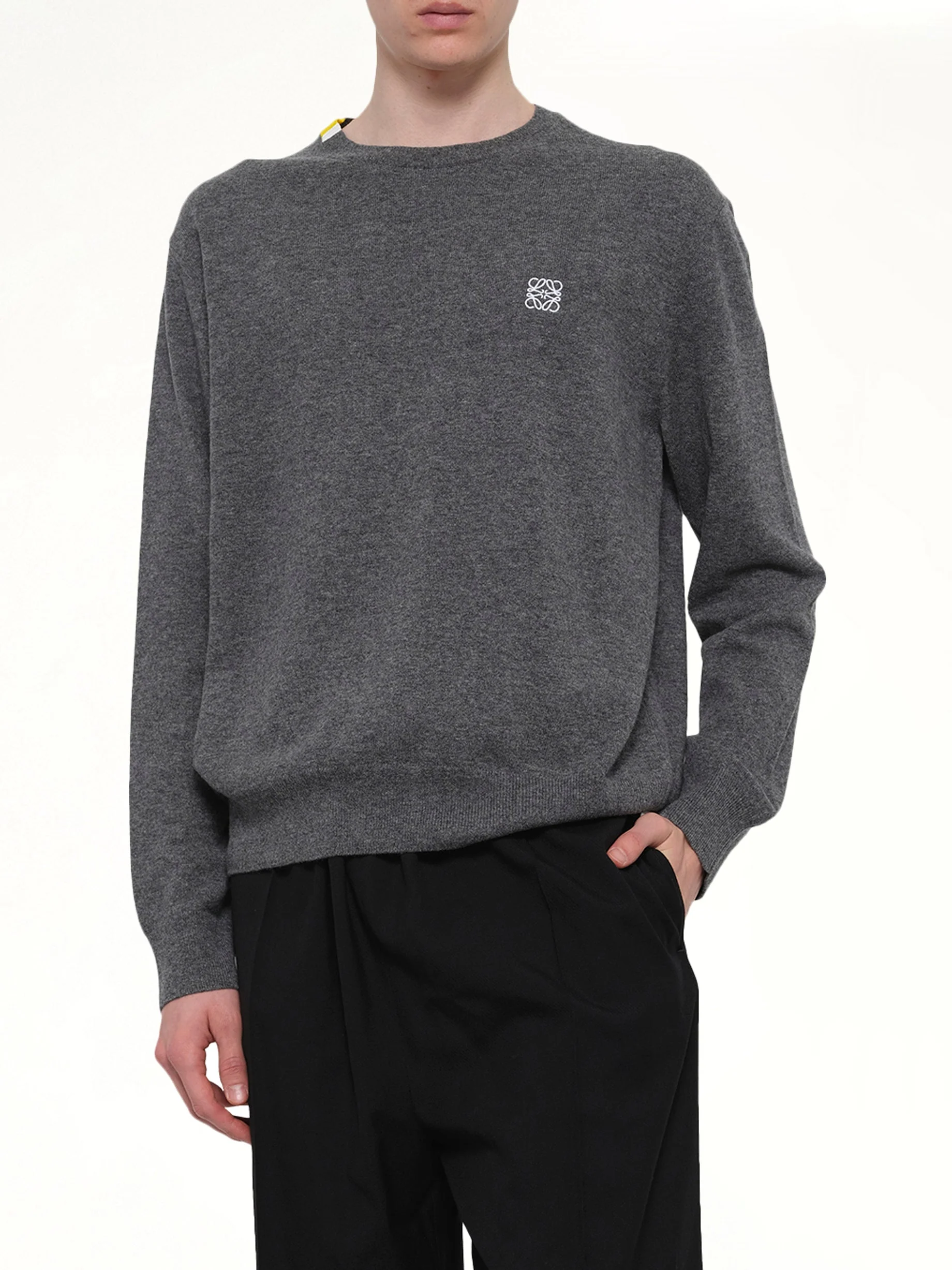 Anagram Knit Sweater in Grey - Image 6