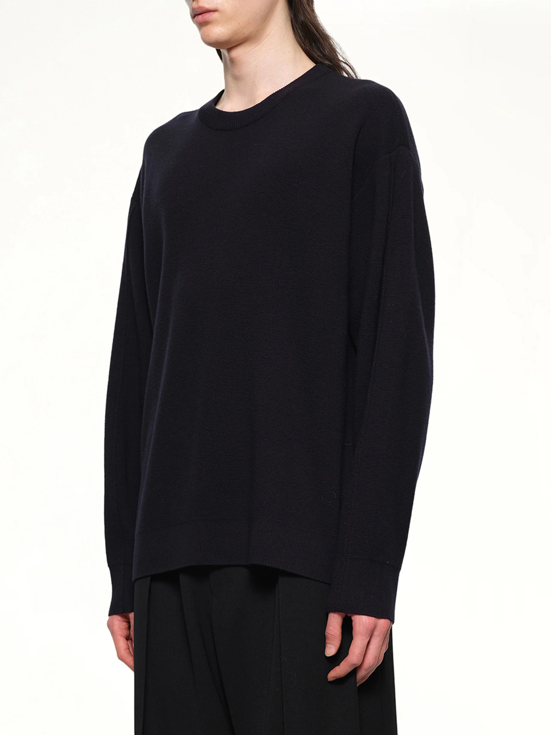 Knit Sweater in Navy - Image 3