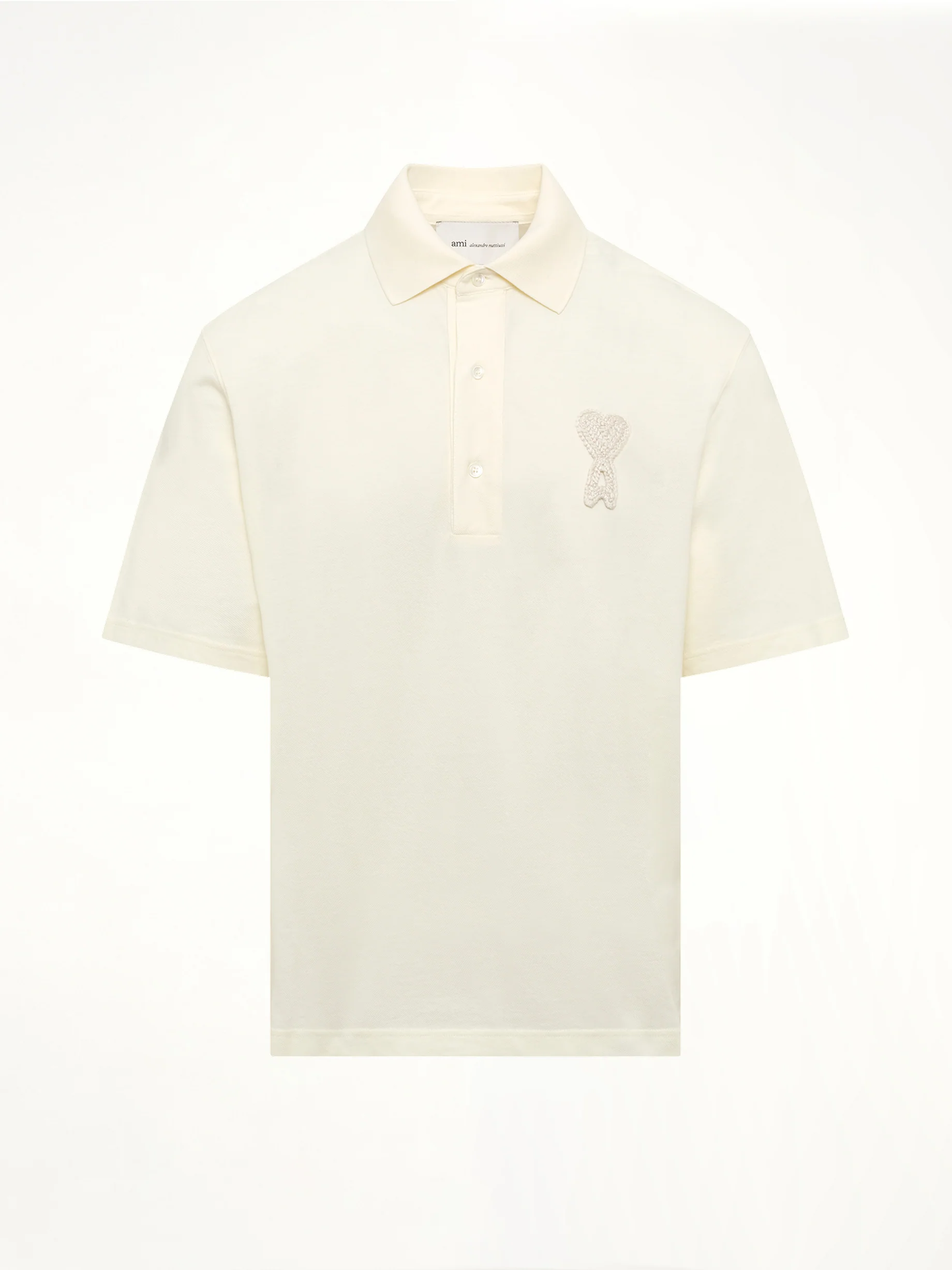 Knitted ADC Boxy Polo in Off White - Image 2