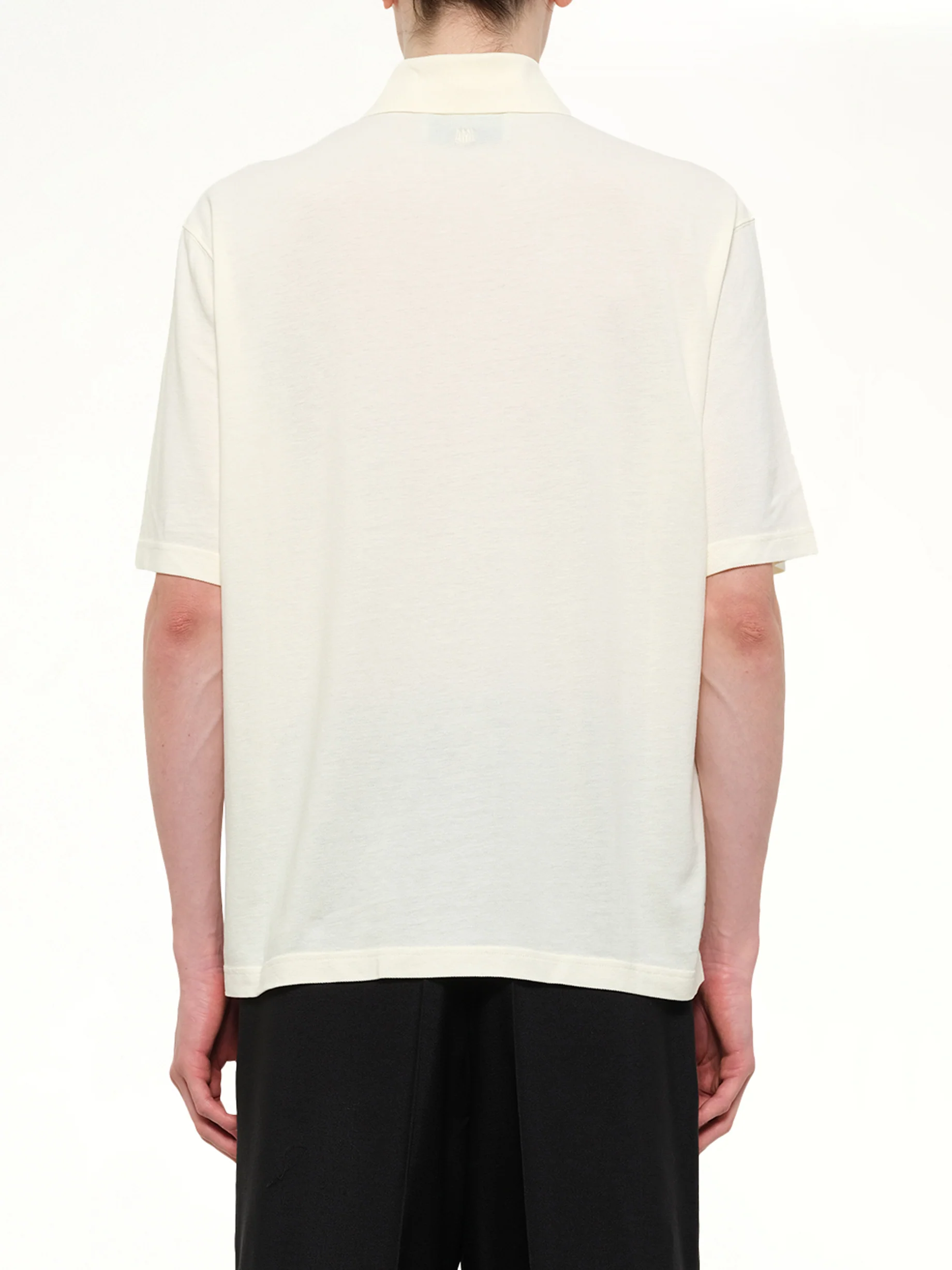 Knitted ADC Boxy Polo in Off White - Image 5