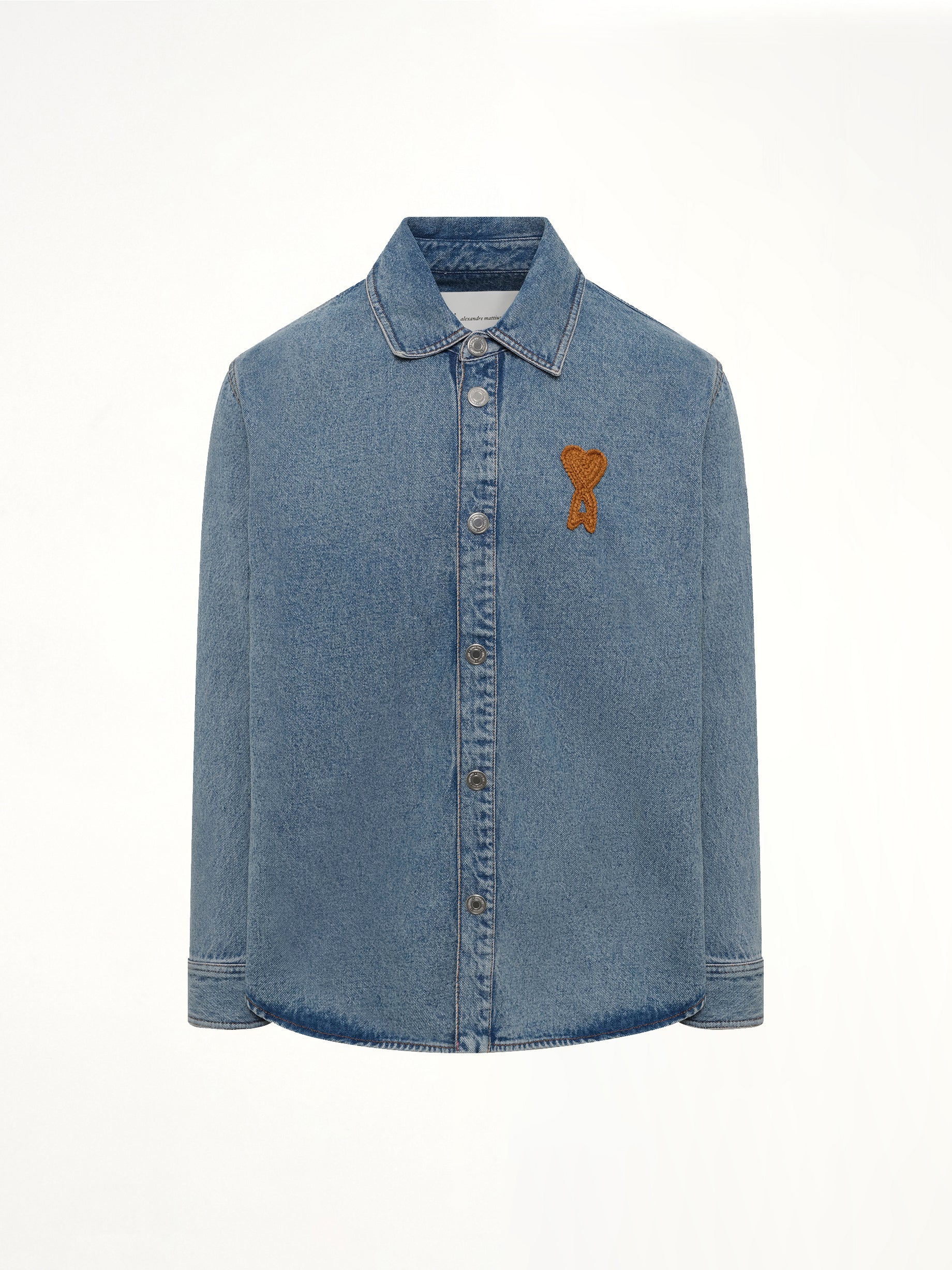 Knitted ADC Denim Shirt in Blue - Image 2
