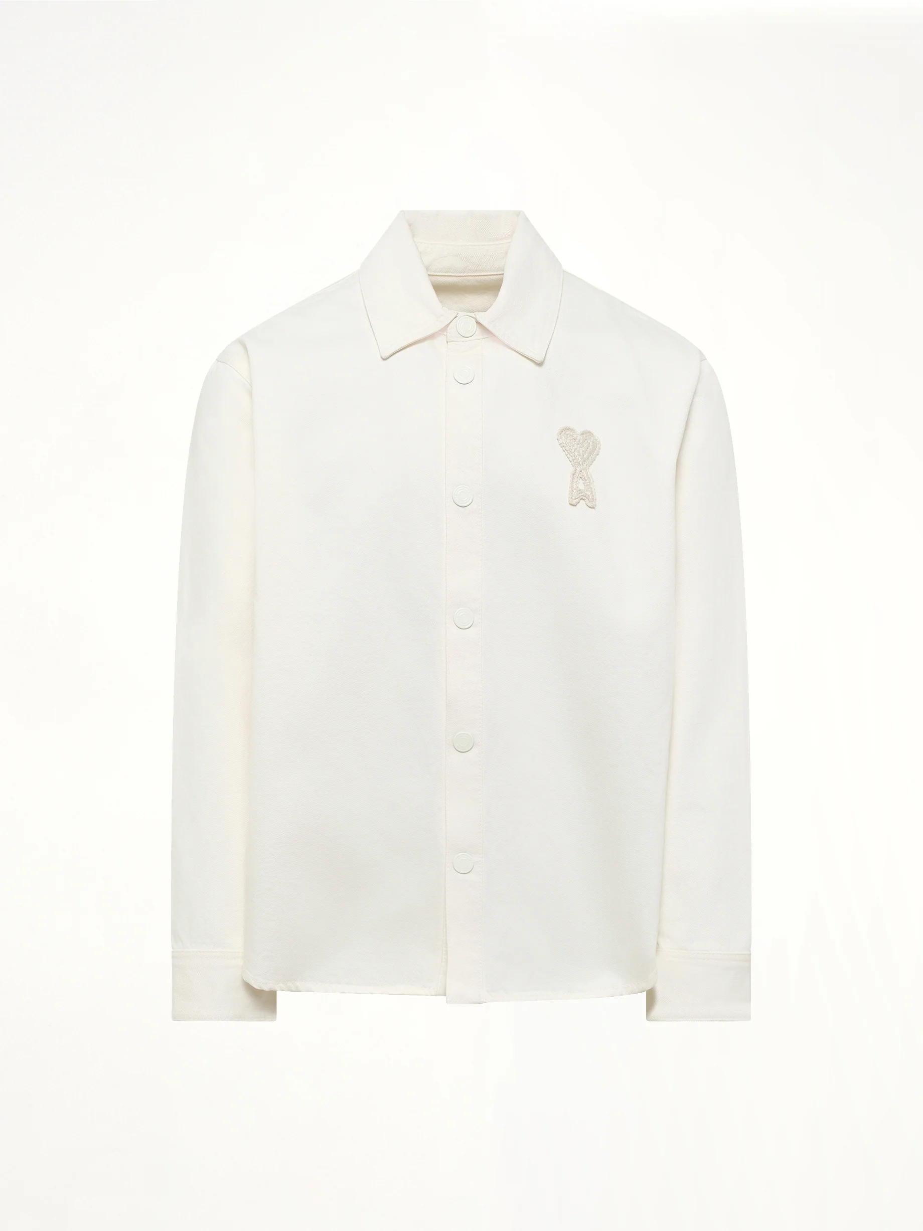 Knitted ADC Overshirt in Off White - Image 2