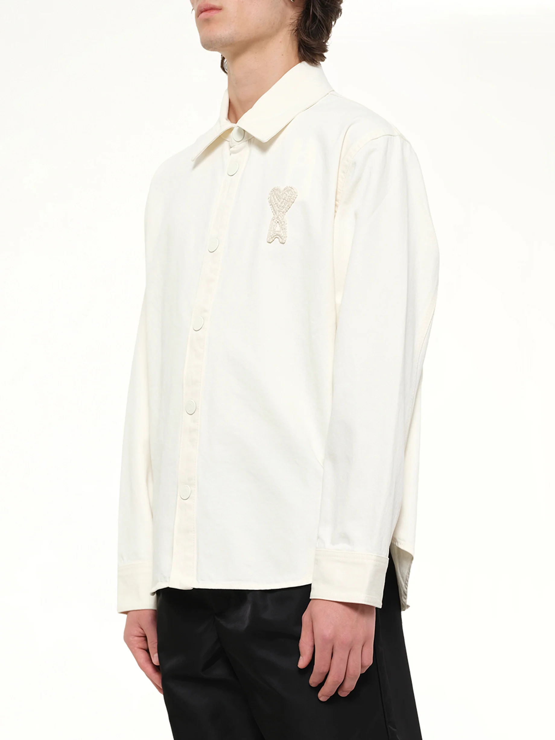 Knitted ADC Overshirt in Off White - Image 3