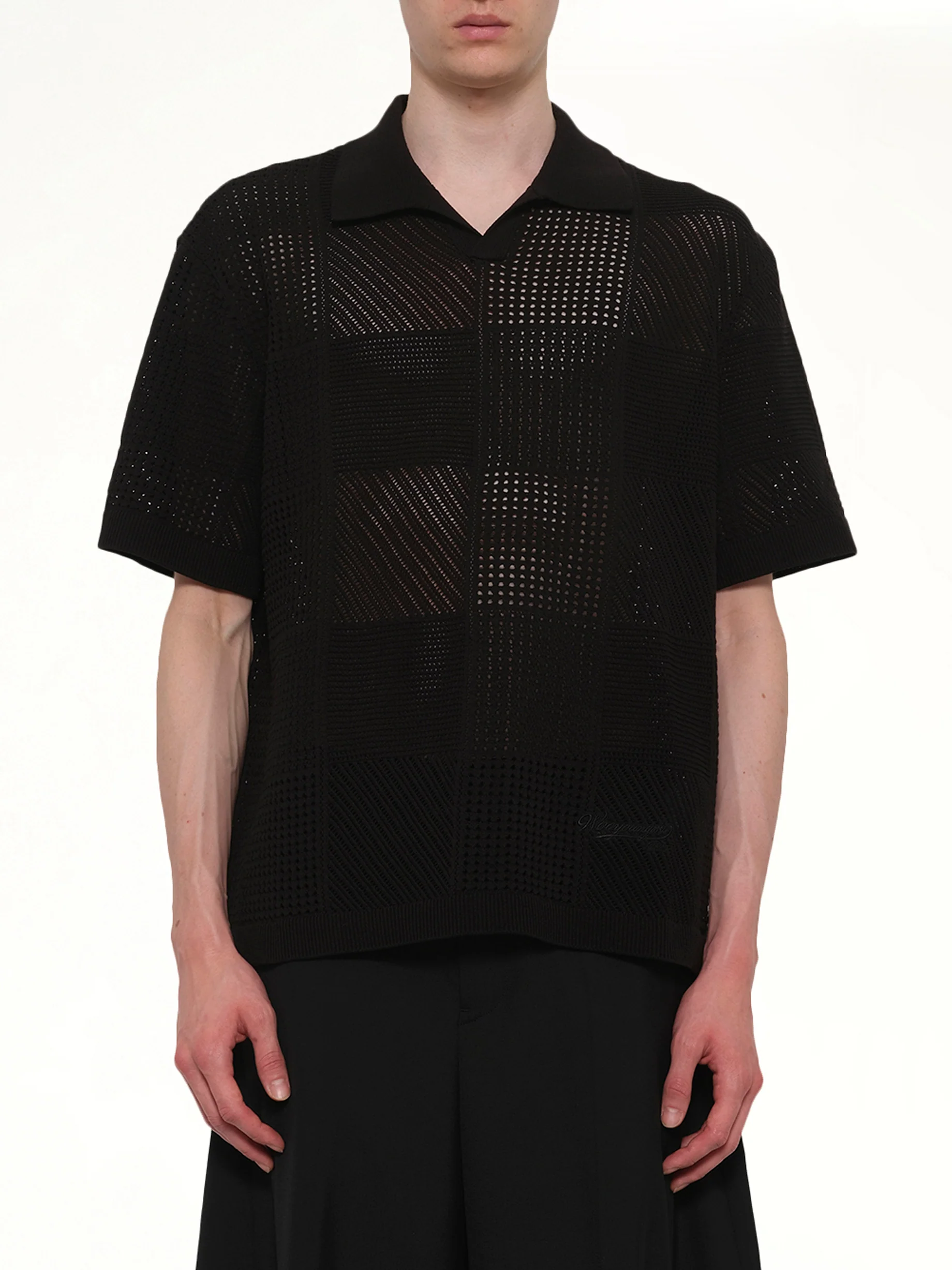 Knitted Shirt in Black