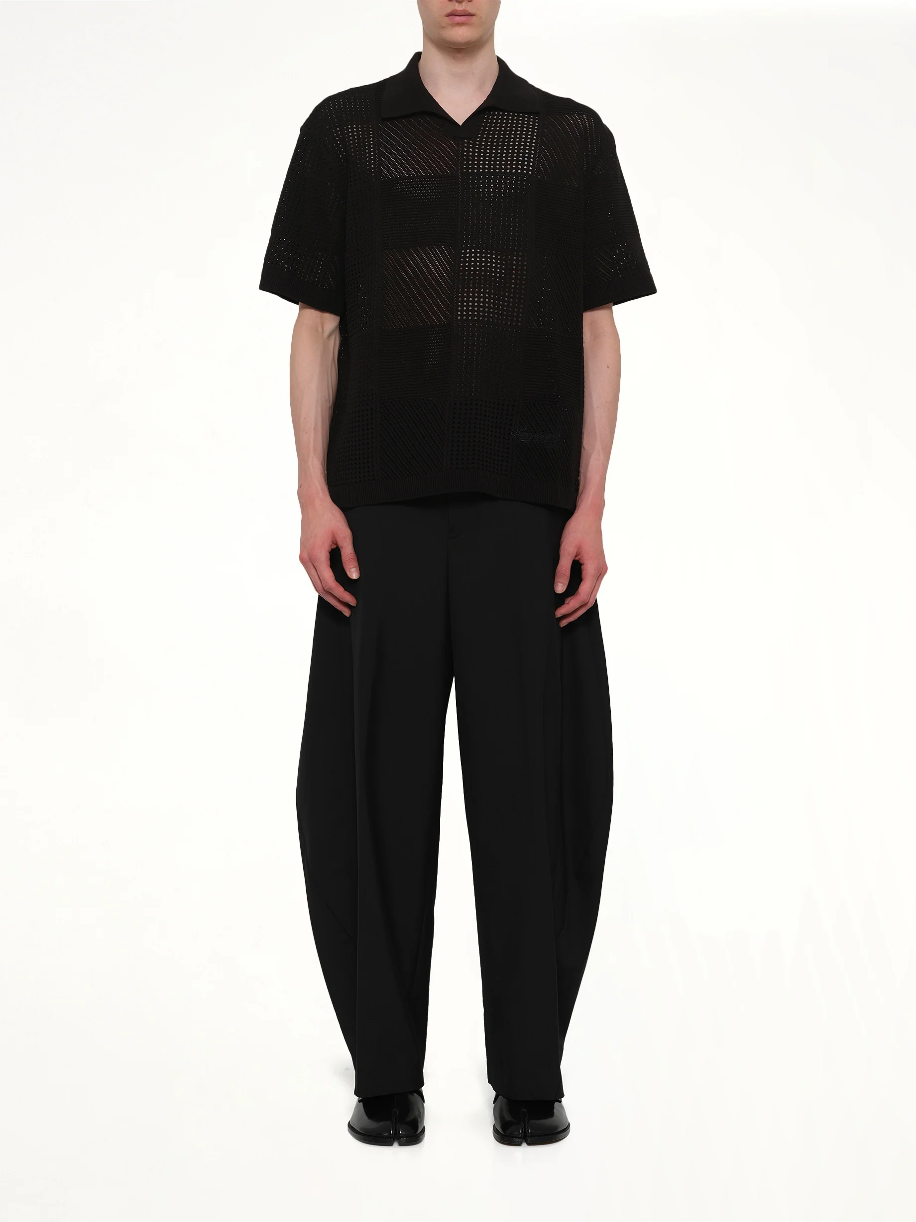 Knitted Shirt in Black - Image 7